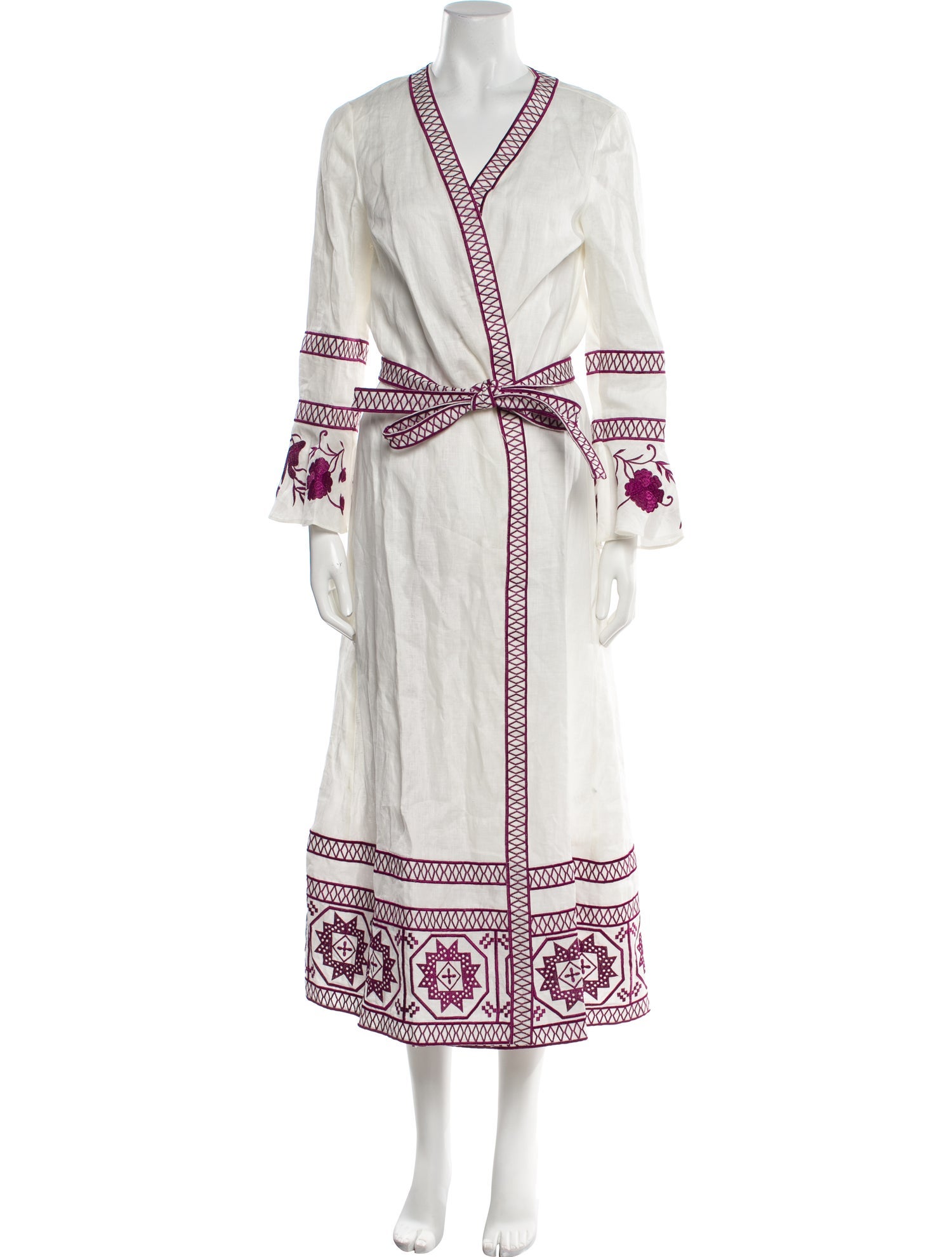 Alexis Linen Printed Robe w/ Tags