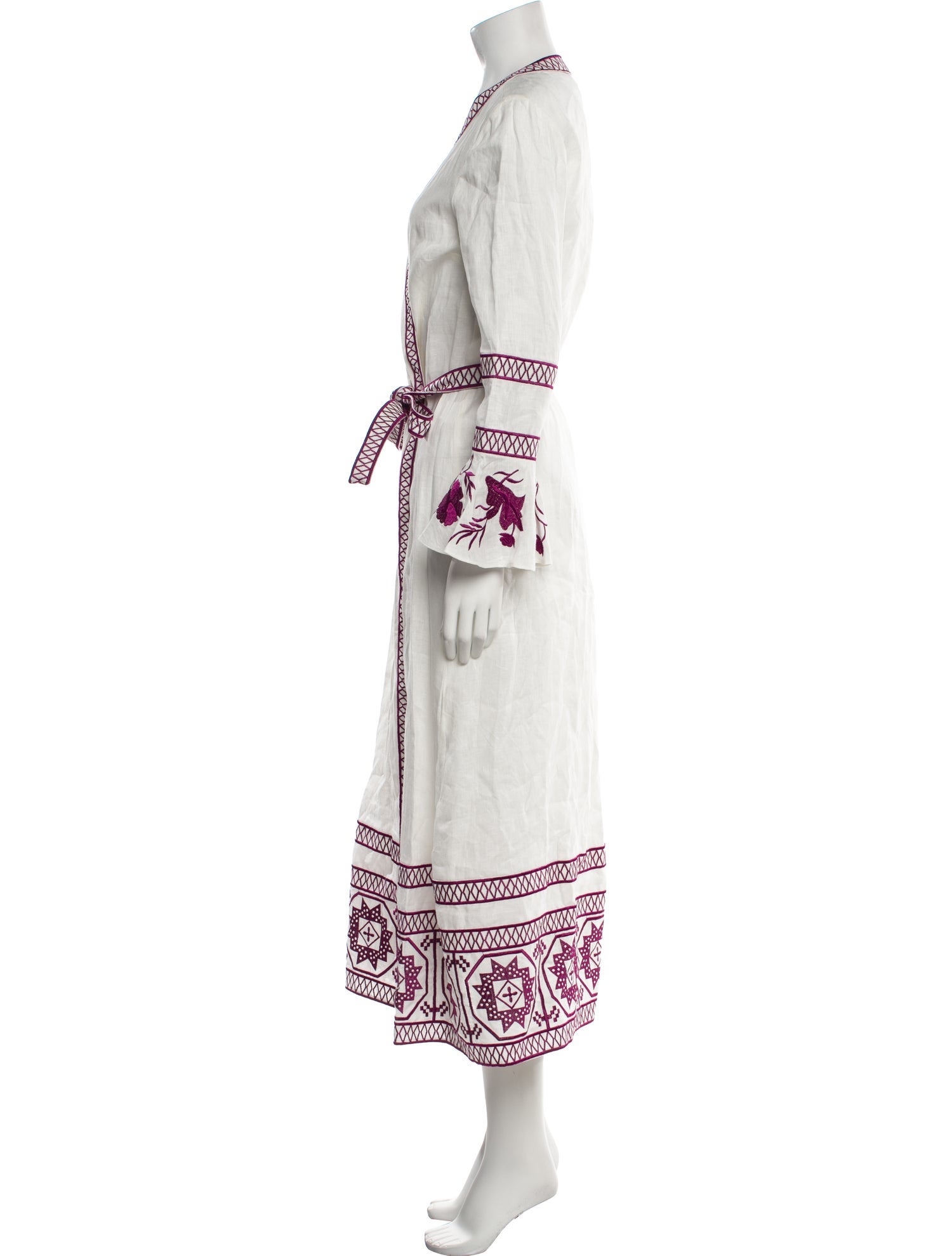 Alexis Linen Printed Robe w/ Tags