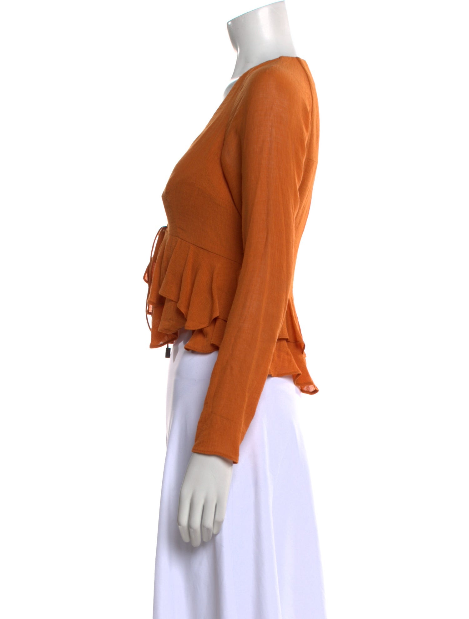 Alexis V-Neck Long Sleeve Crop Top