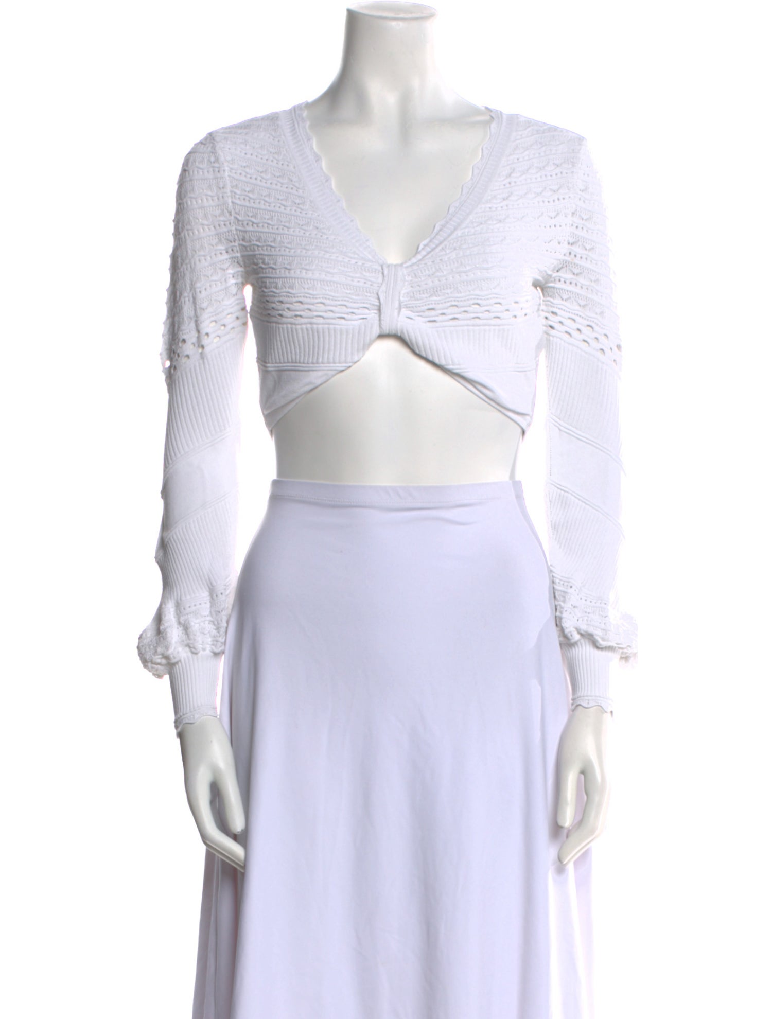 Alexis V-Neck Long Sleeve Crop Top