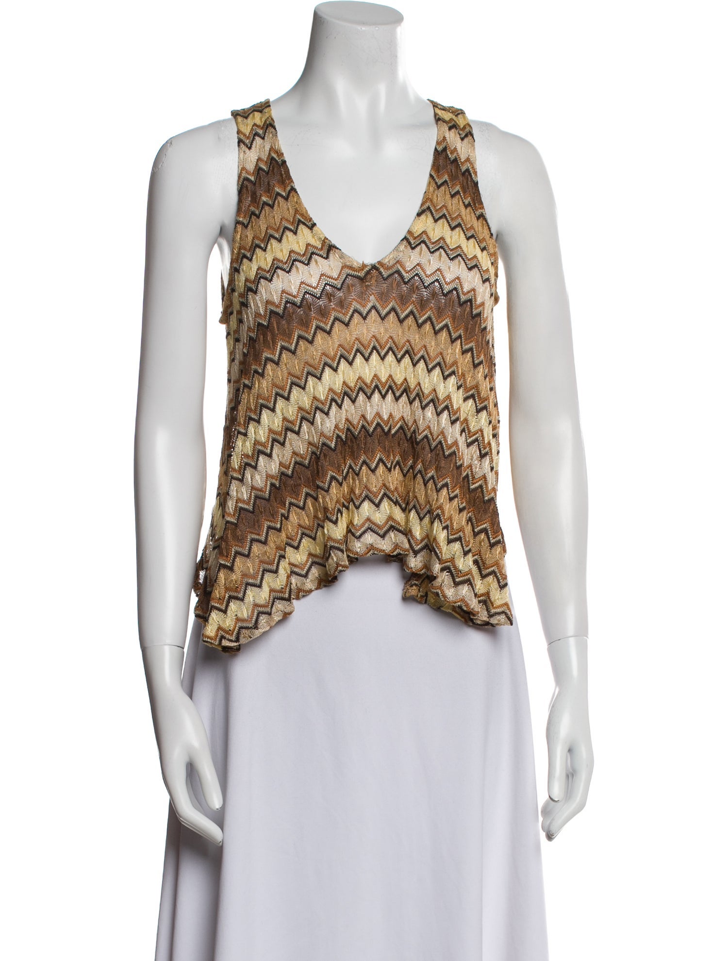 Alexis Printed V-Neck Crop Top