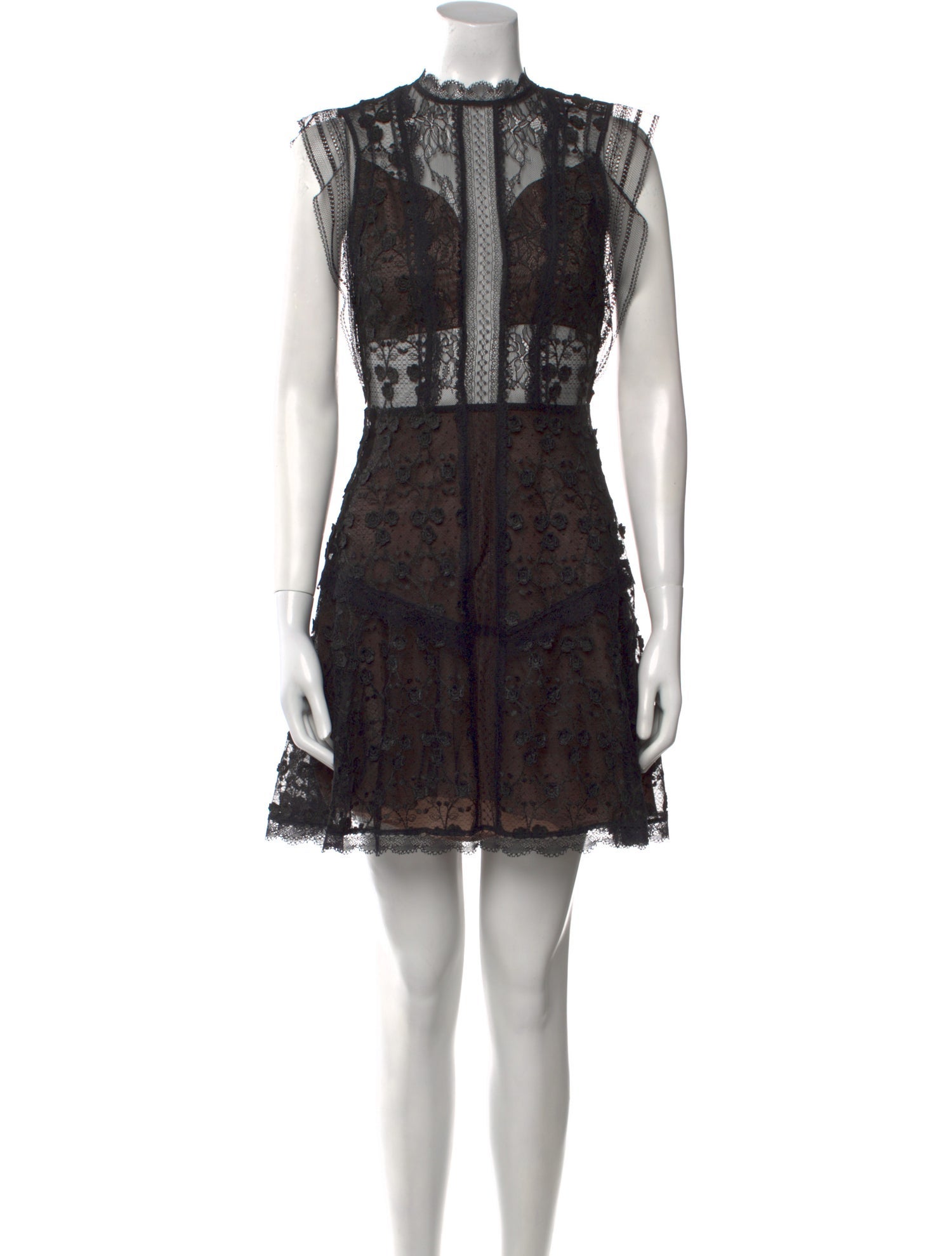 Alexis Lace Pattern Mini Dress