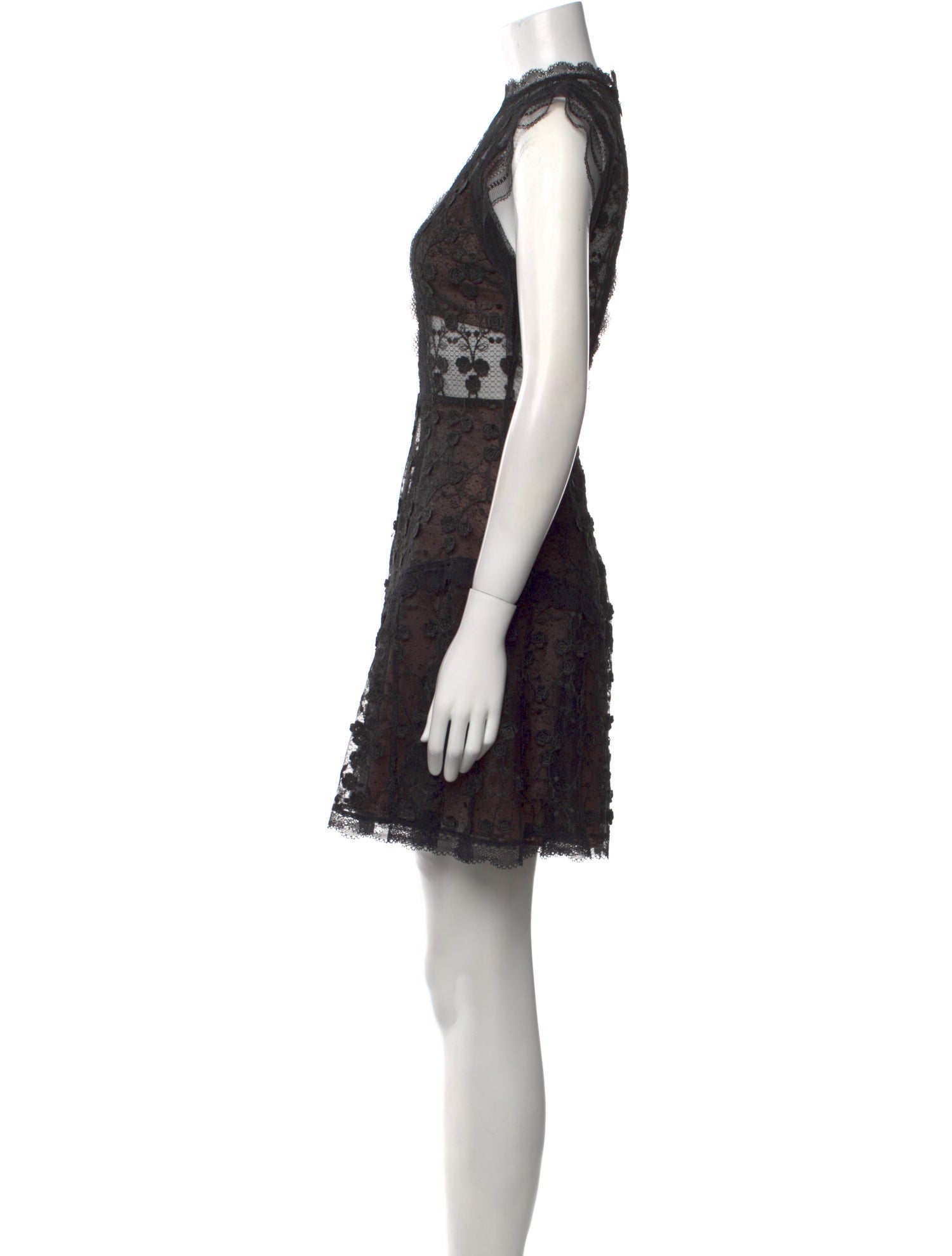 Alexis Lace Pattern Mini Dress