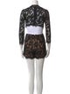Alexis Lace Pattern Crew Neck Romper