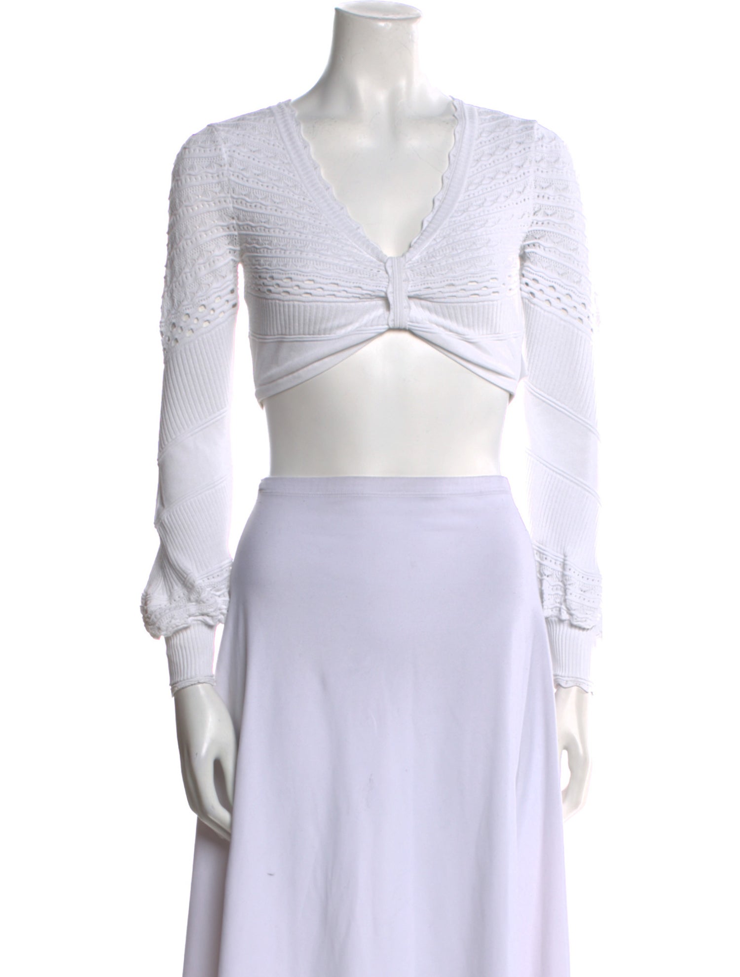 Alexis Nylon V-Neck Crop Top