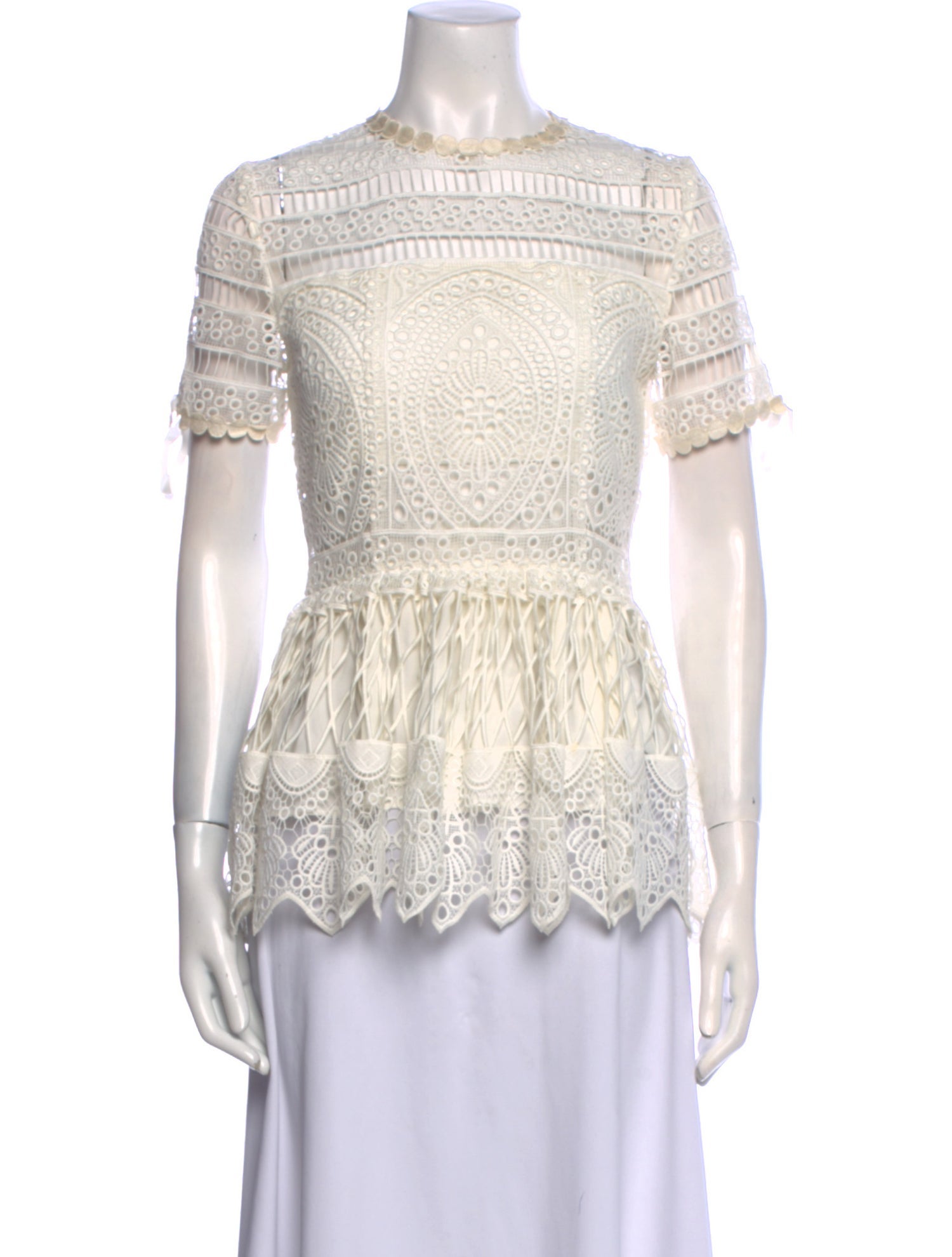 Alexis Mock Neck Short Sleeve Blouse