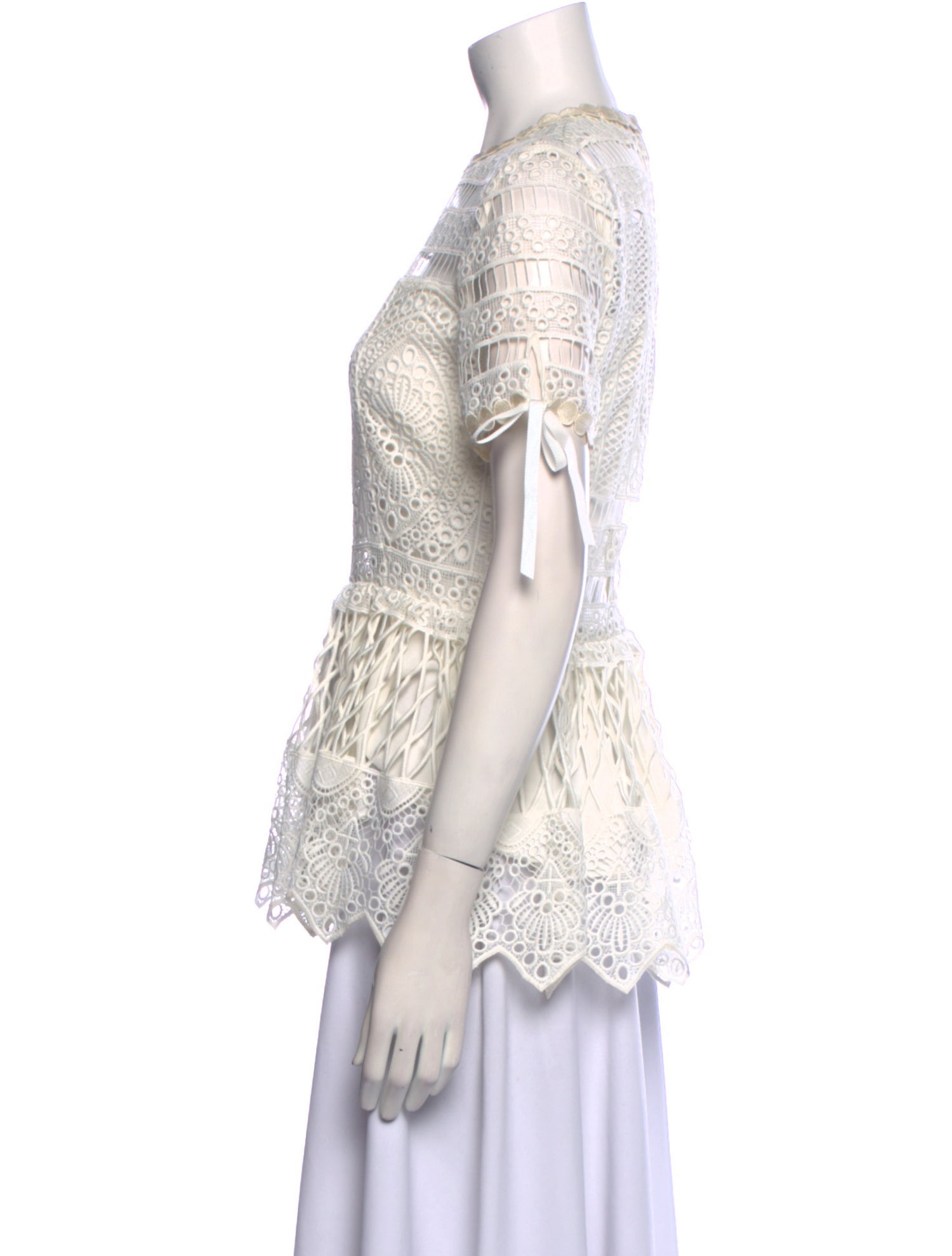 Alexis Mock Neck Short Sleeve Blouse