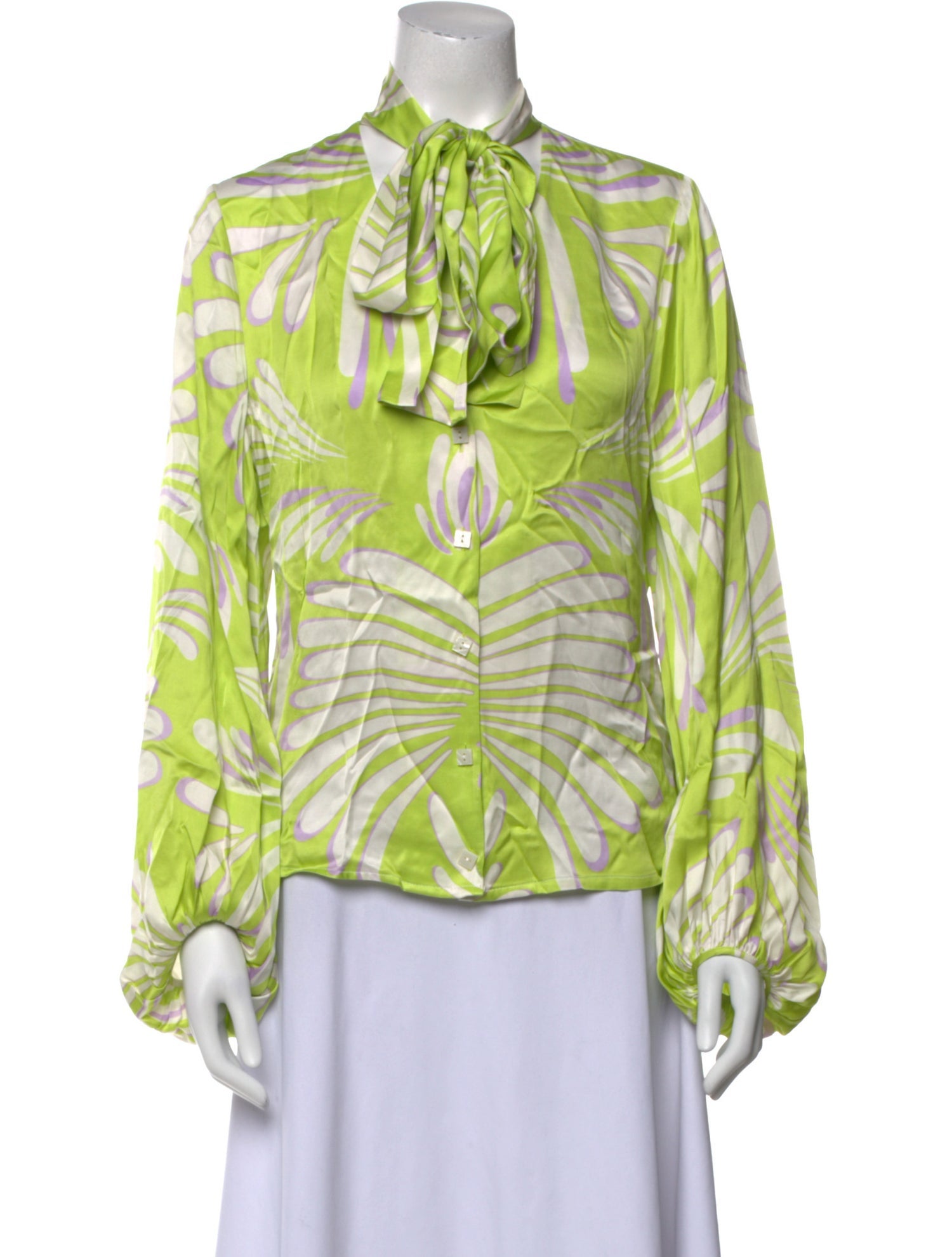 Alexis Printed Mock Neck Blouse