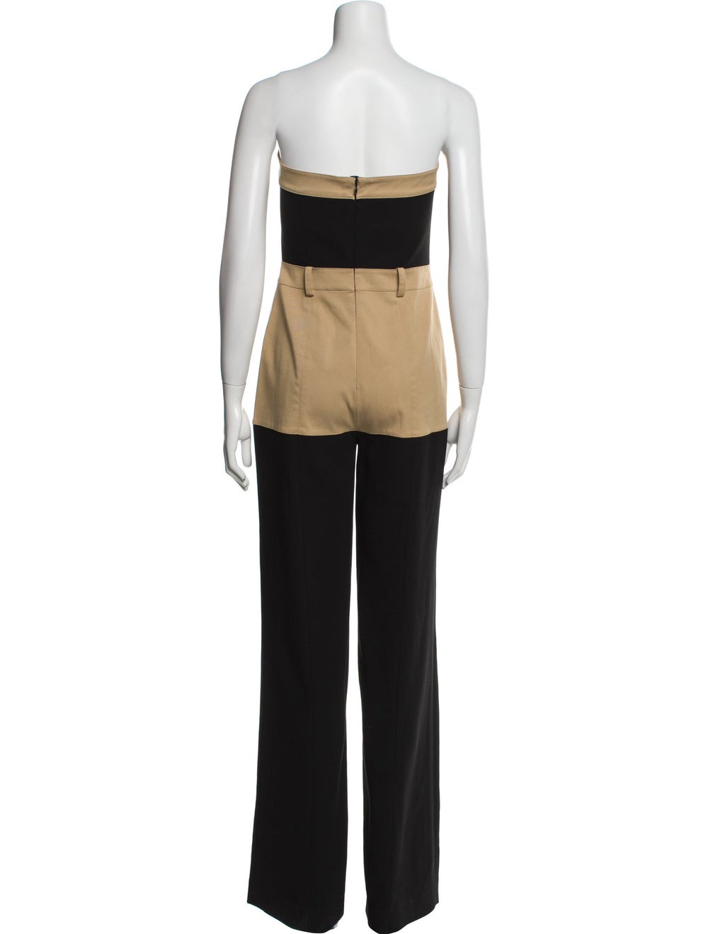 Alexis Jumpsuit Black Colorblock Pattern Straples… - image 3