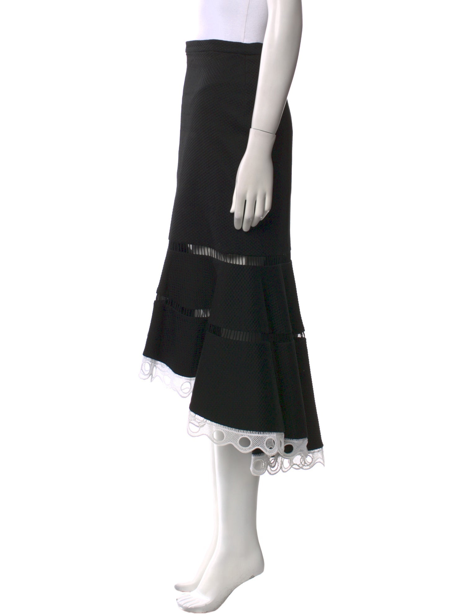 Alexis Scalloped Accent Midi Length Skirt