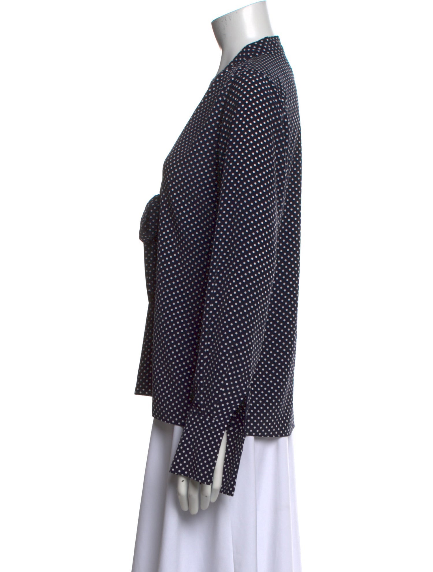 Alexis Polka Dot Print V-Neck Blouse