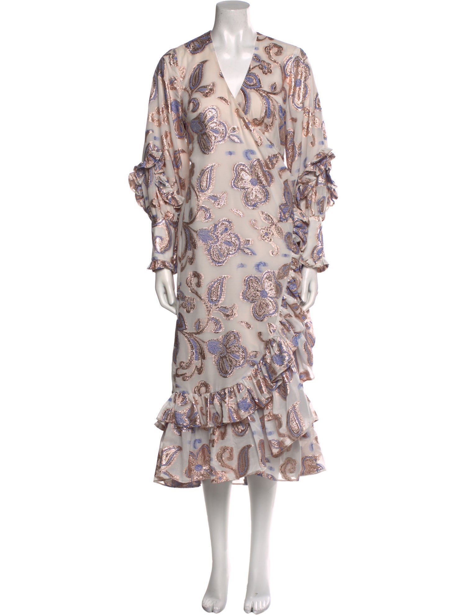 Alexis Floral Print Long Dress