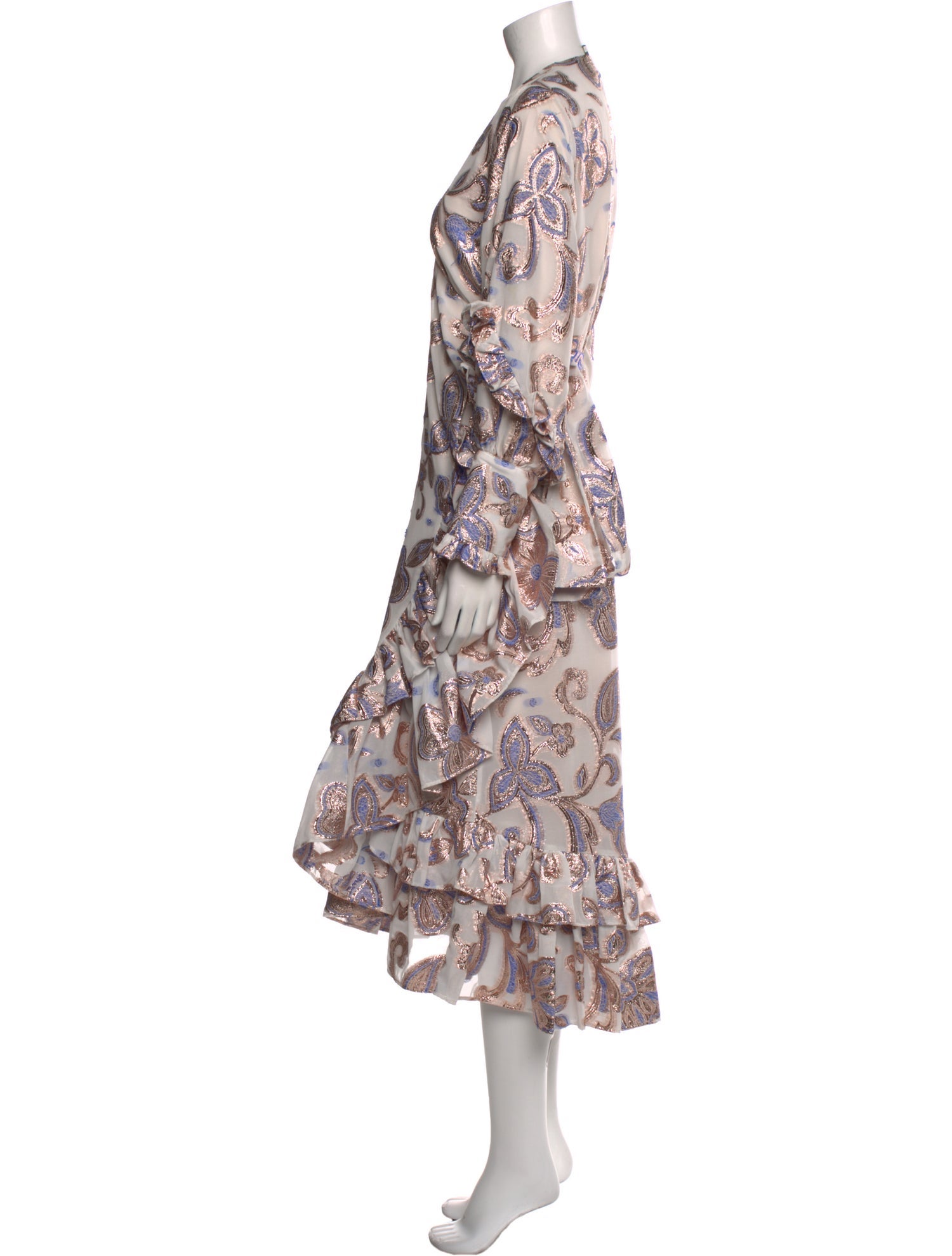 Alexis Floral Print Long Dress