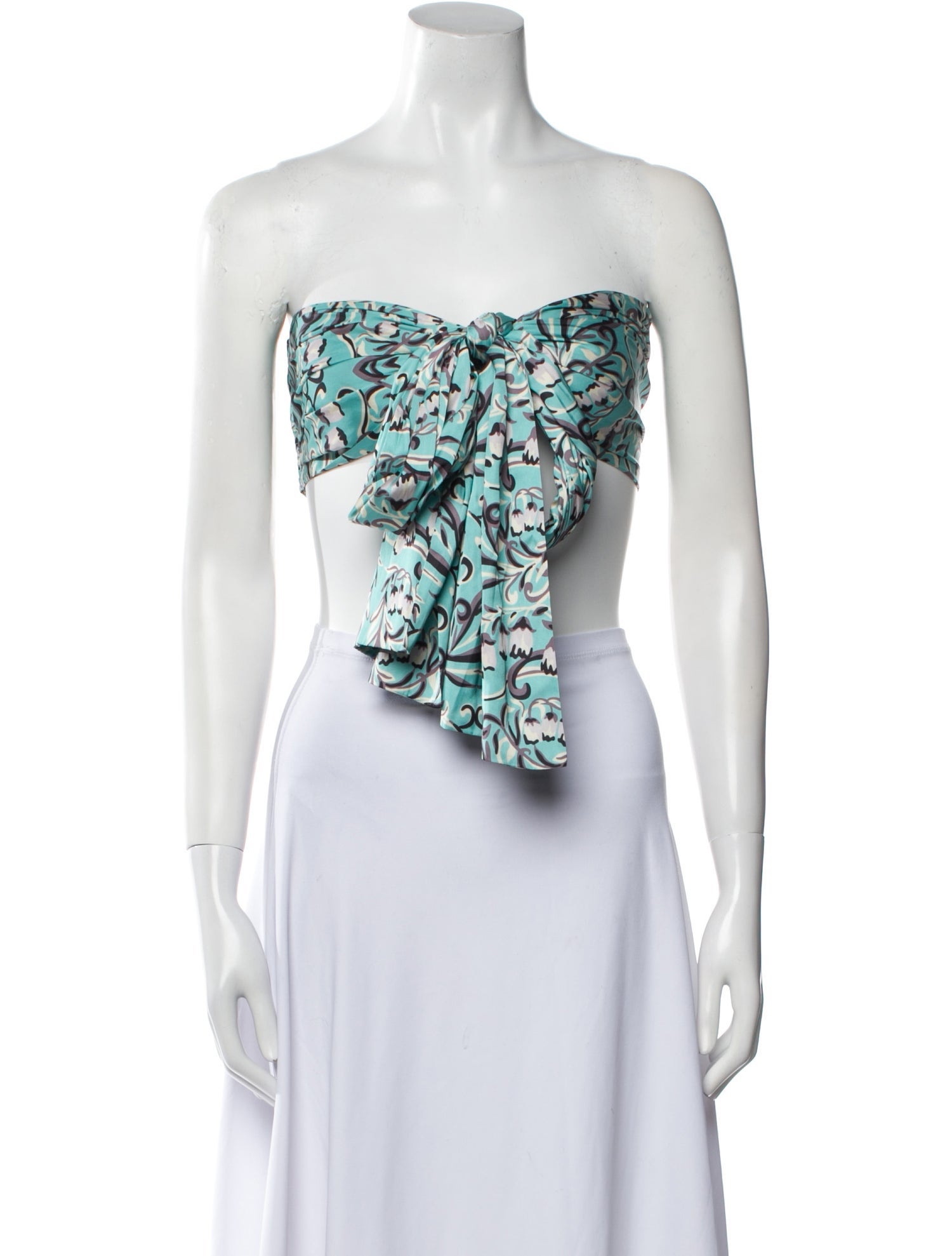 Alexis Floral Print Strapless Crop Top w/ Tags