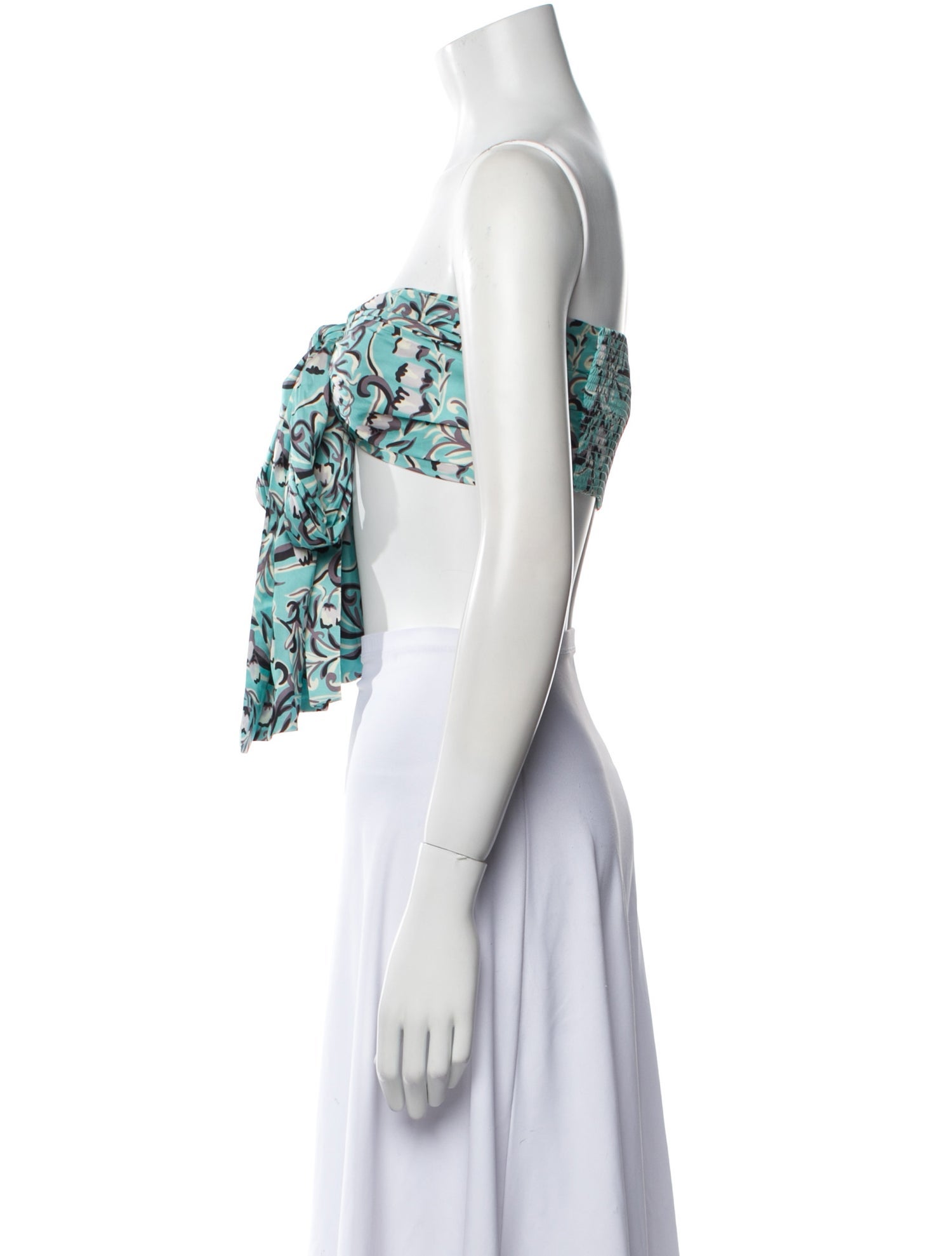 Alexis Floral Print Strapless Crop Top w/ Tags