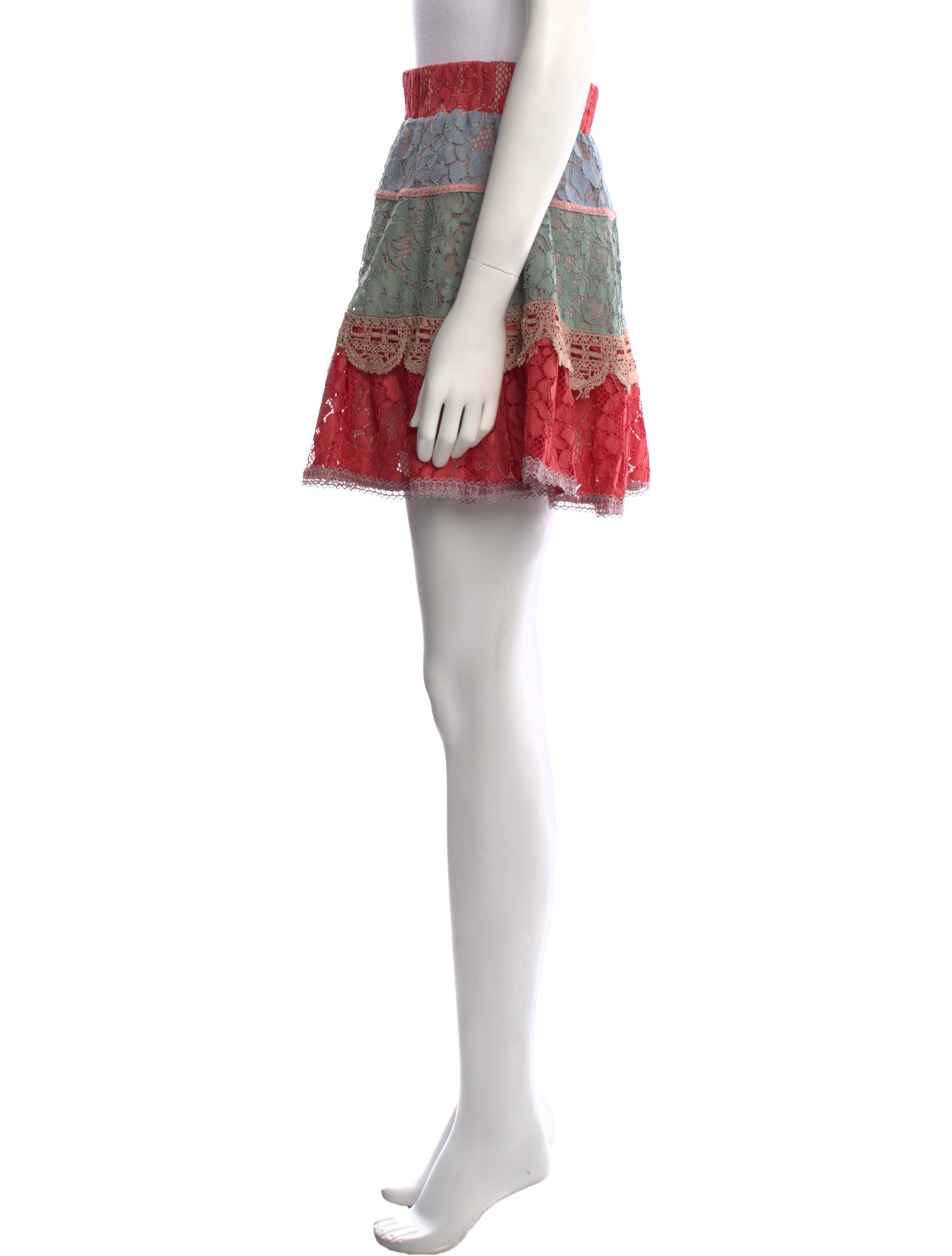 Alexis Lace Pattern Mini Skirt