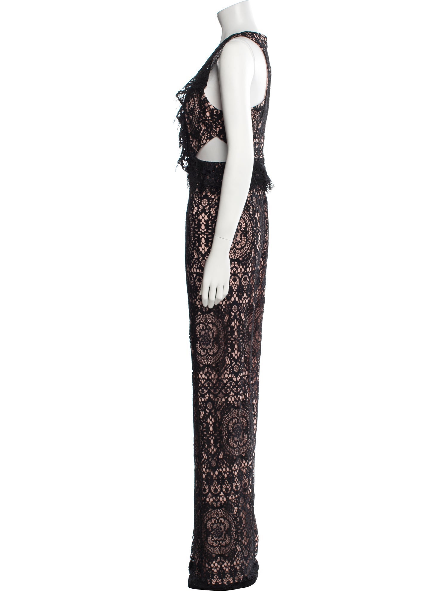 Alexis Lace Pattern Scoop Neck Jumpsuit