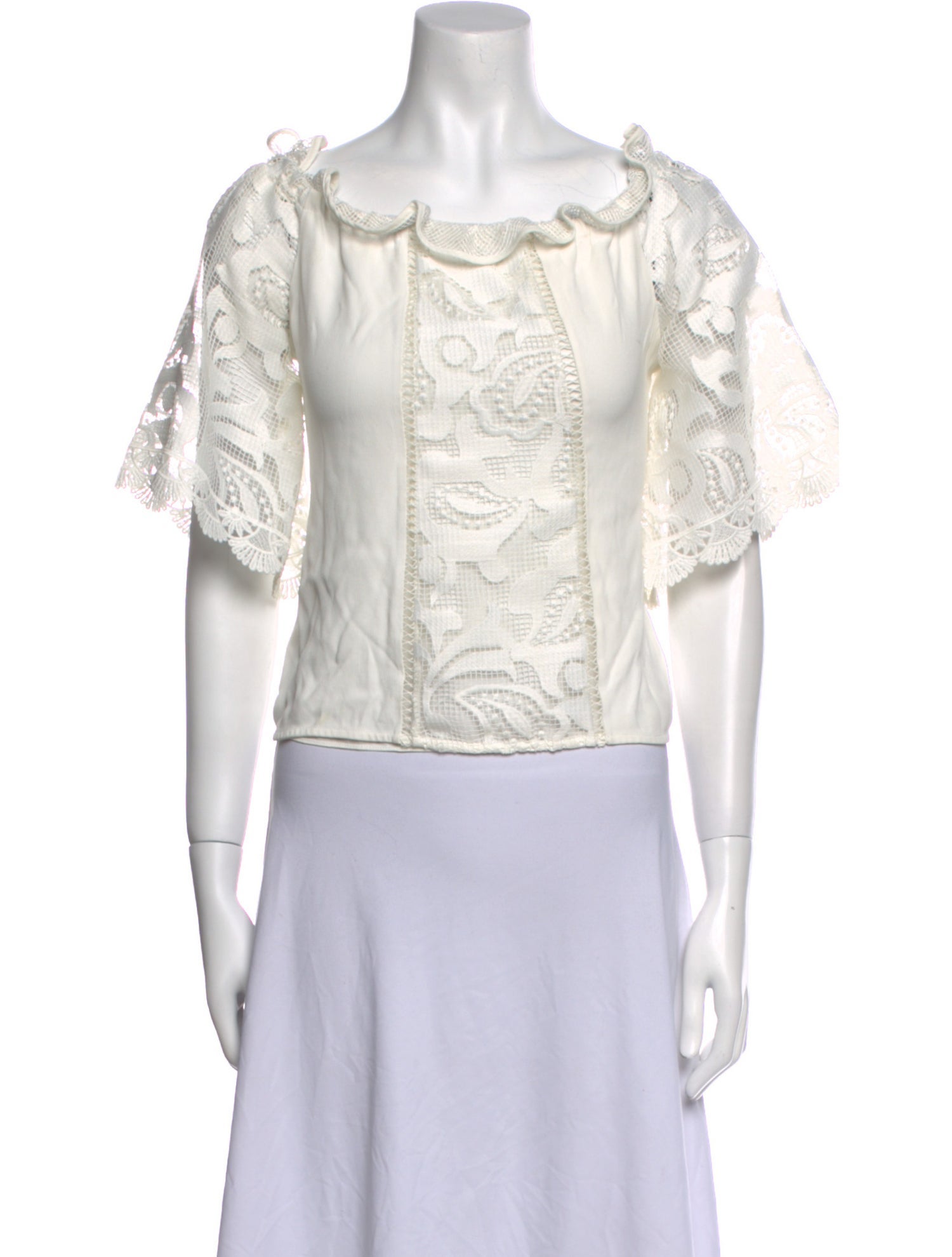 Alexis Square Neckline Short Sleeve Crop Top