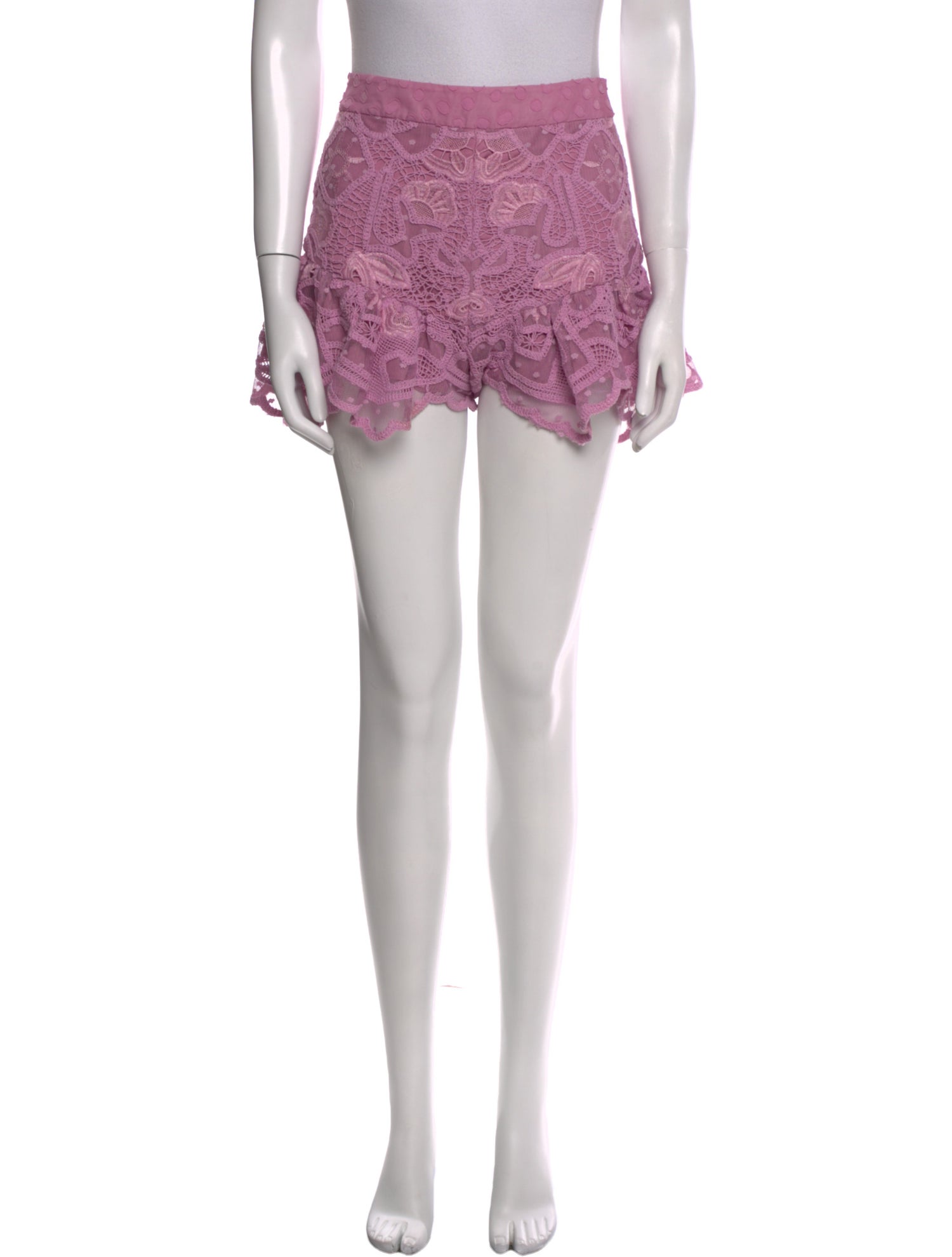 Alexis Lace Pattern Mini Shorts