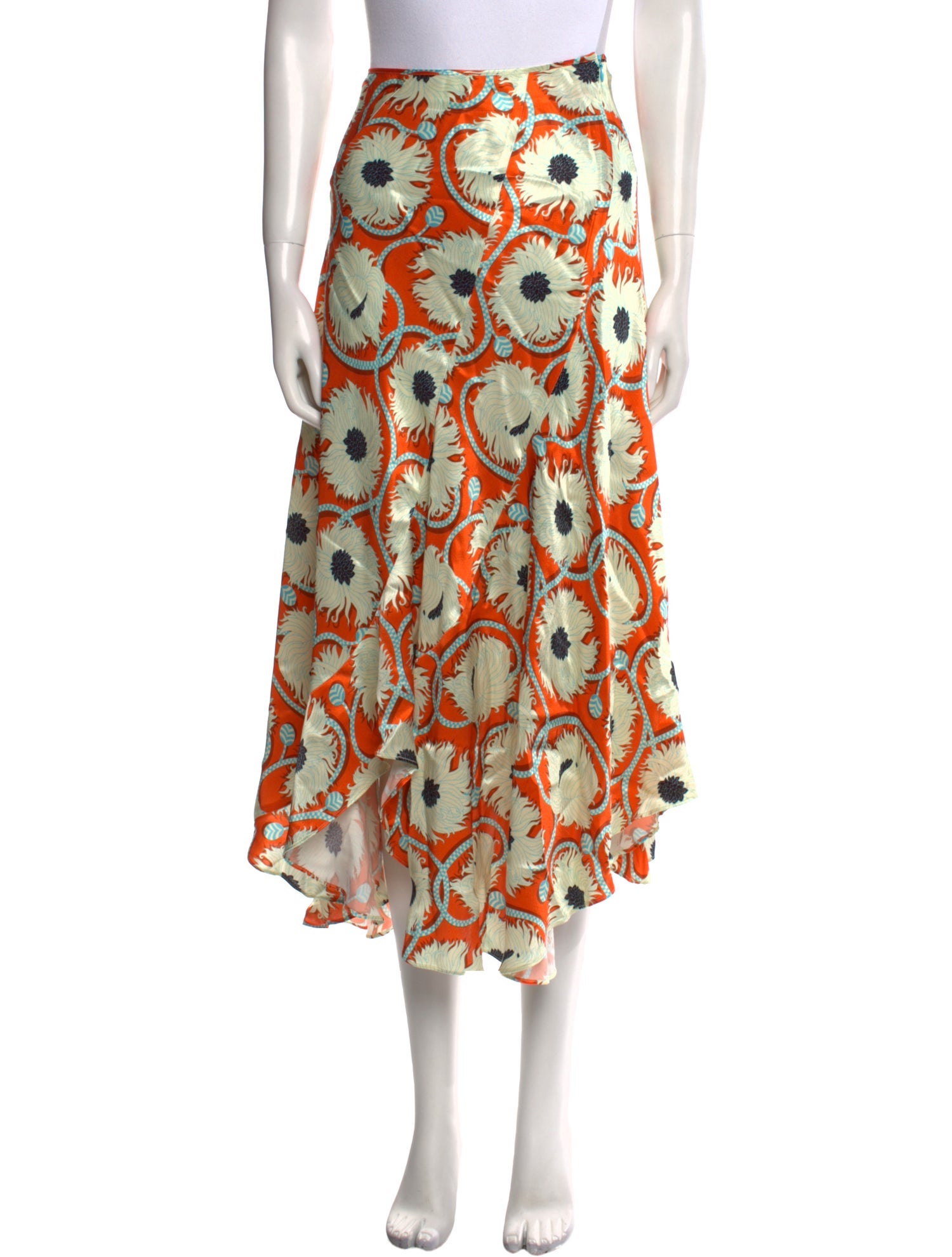 Alexis Floral Print Midi Length Skirt