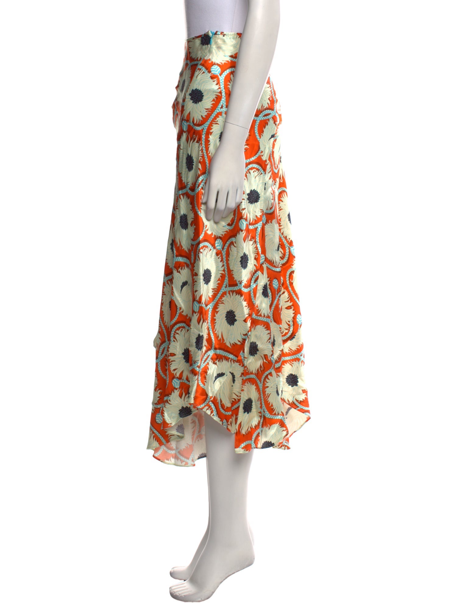 Alexis Floral Print Midi Length Skirt