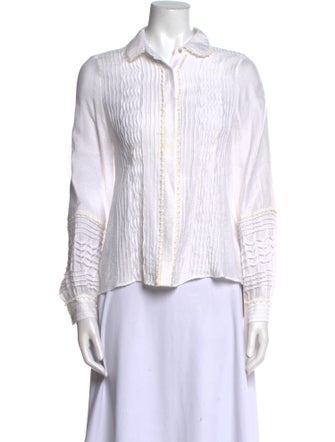 Alexis Striped Long Sleeve Button-Up Top