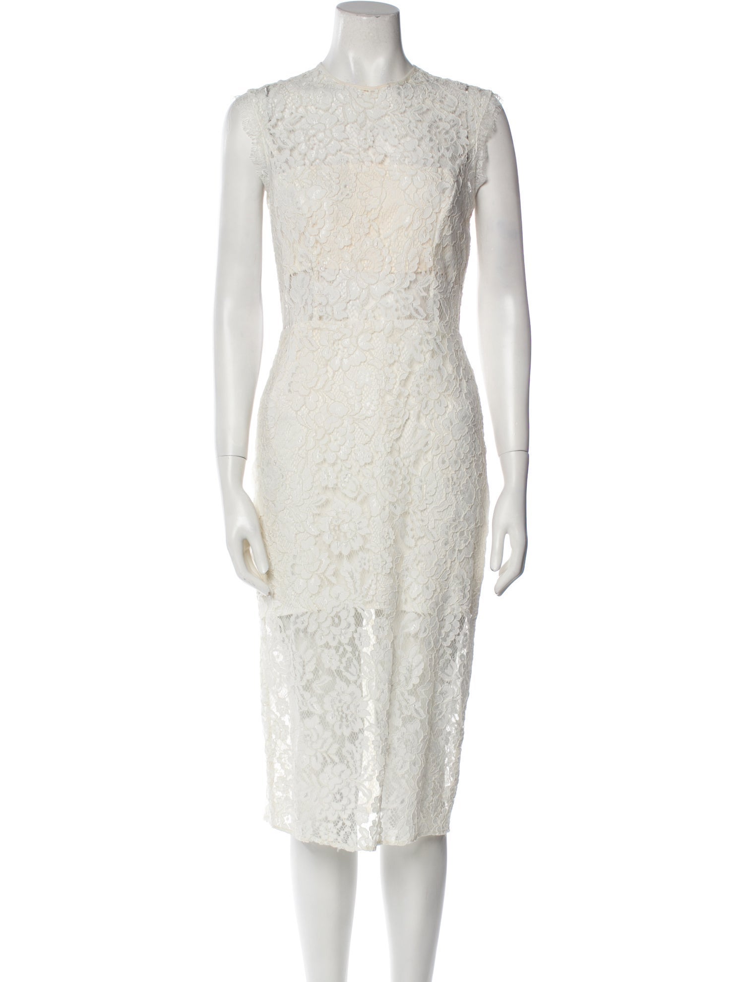 Alexis Lace Pattern Midi Length Dress