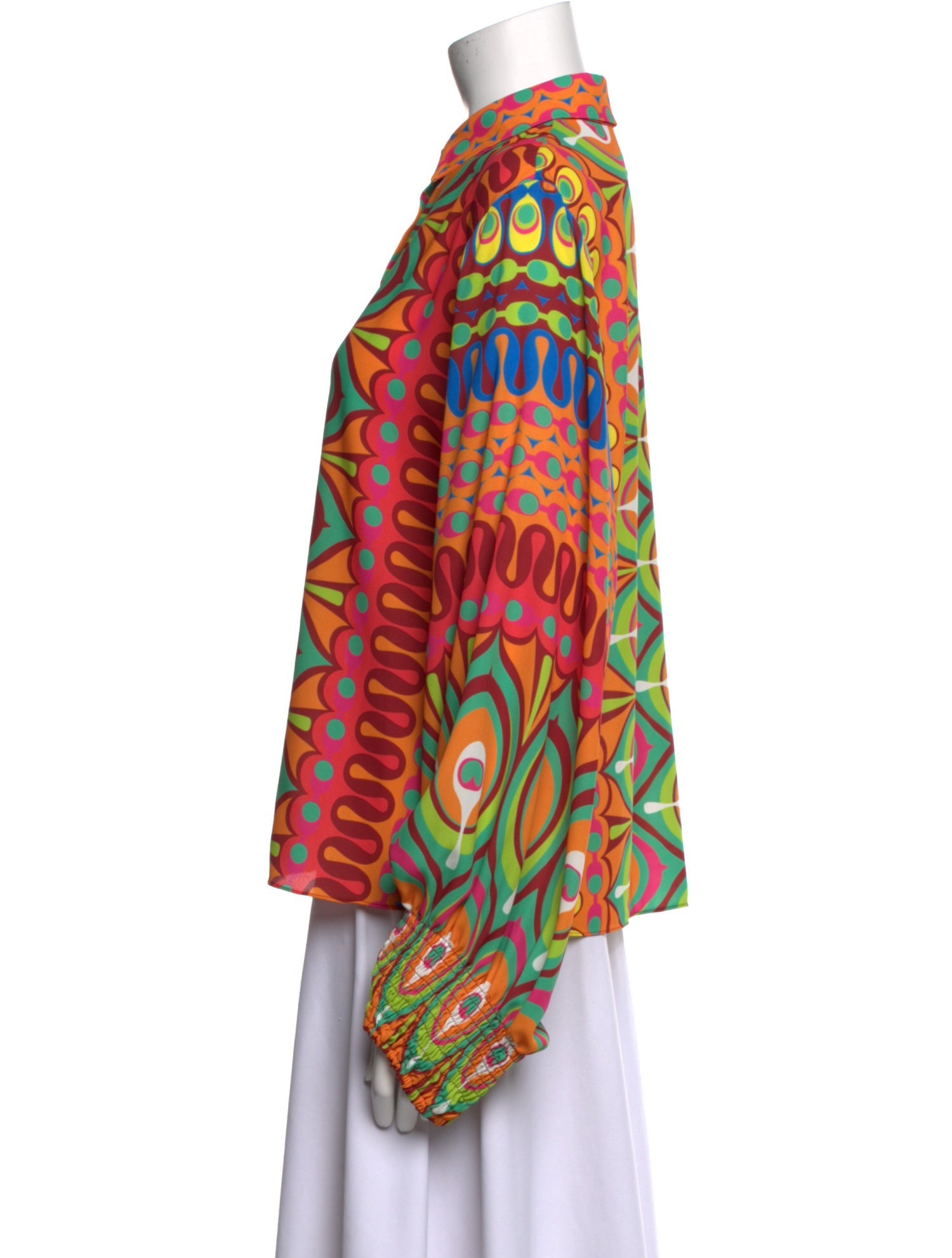 Alexis Printed Mock Neck Blouse