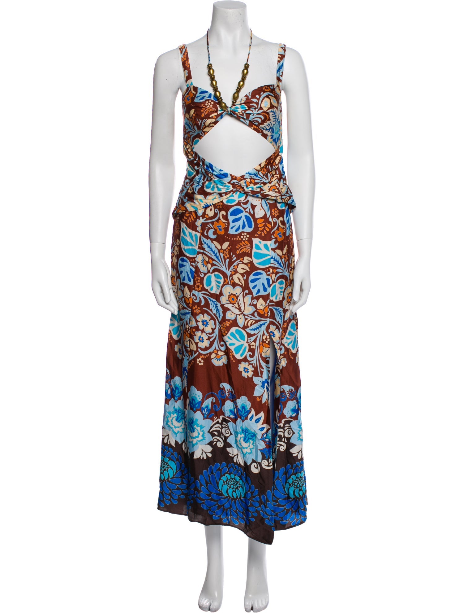 Alexis Printed Long Dress w/ Tags