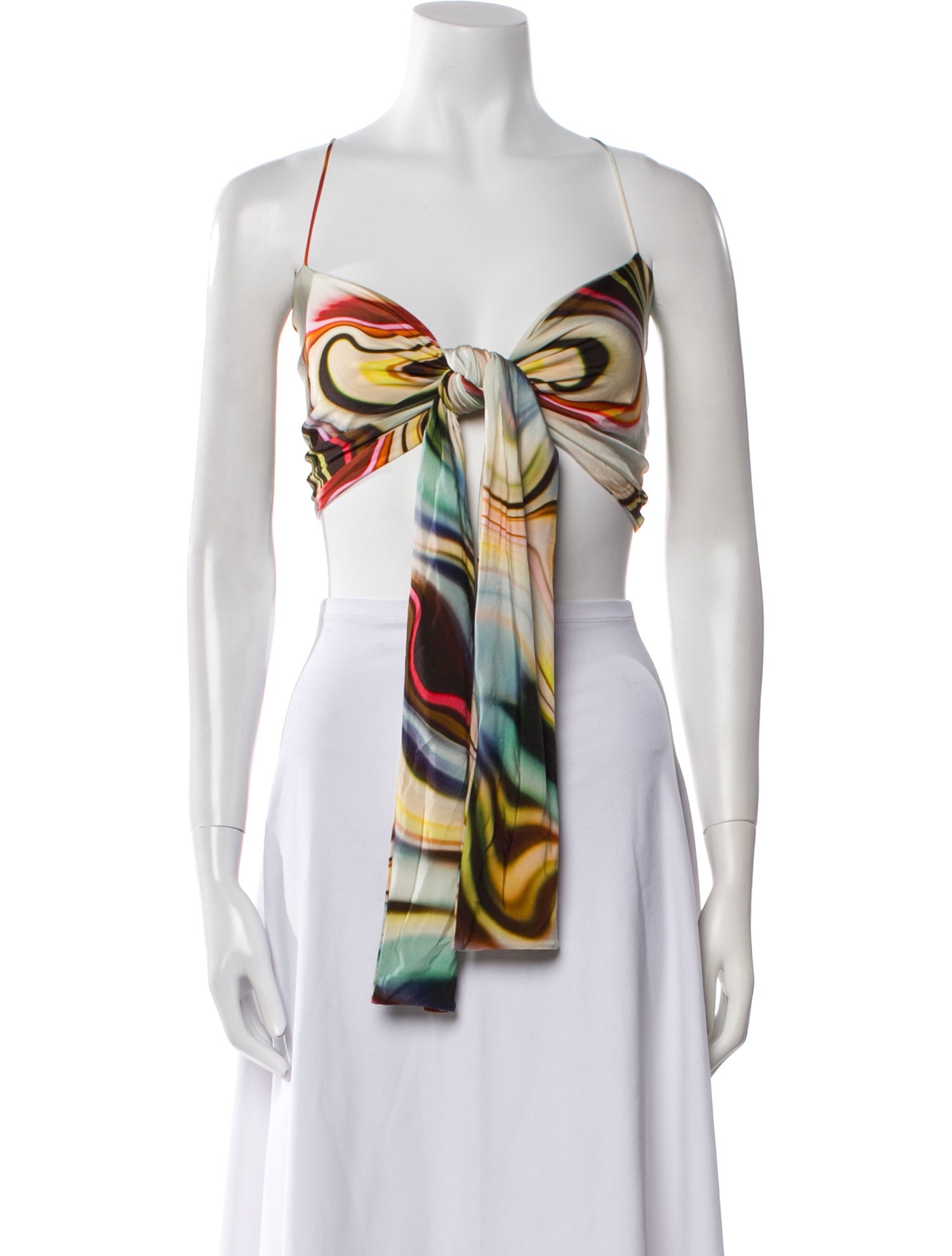 Alexis Printed Square Neckline Crop Top