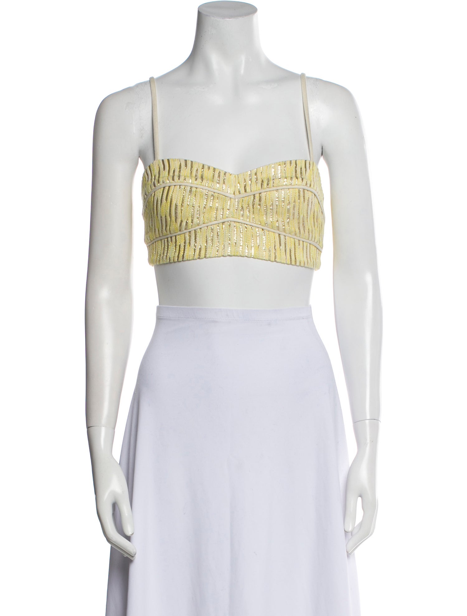 Alexis Printed Square Neckline Crop Top w/ Tags