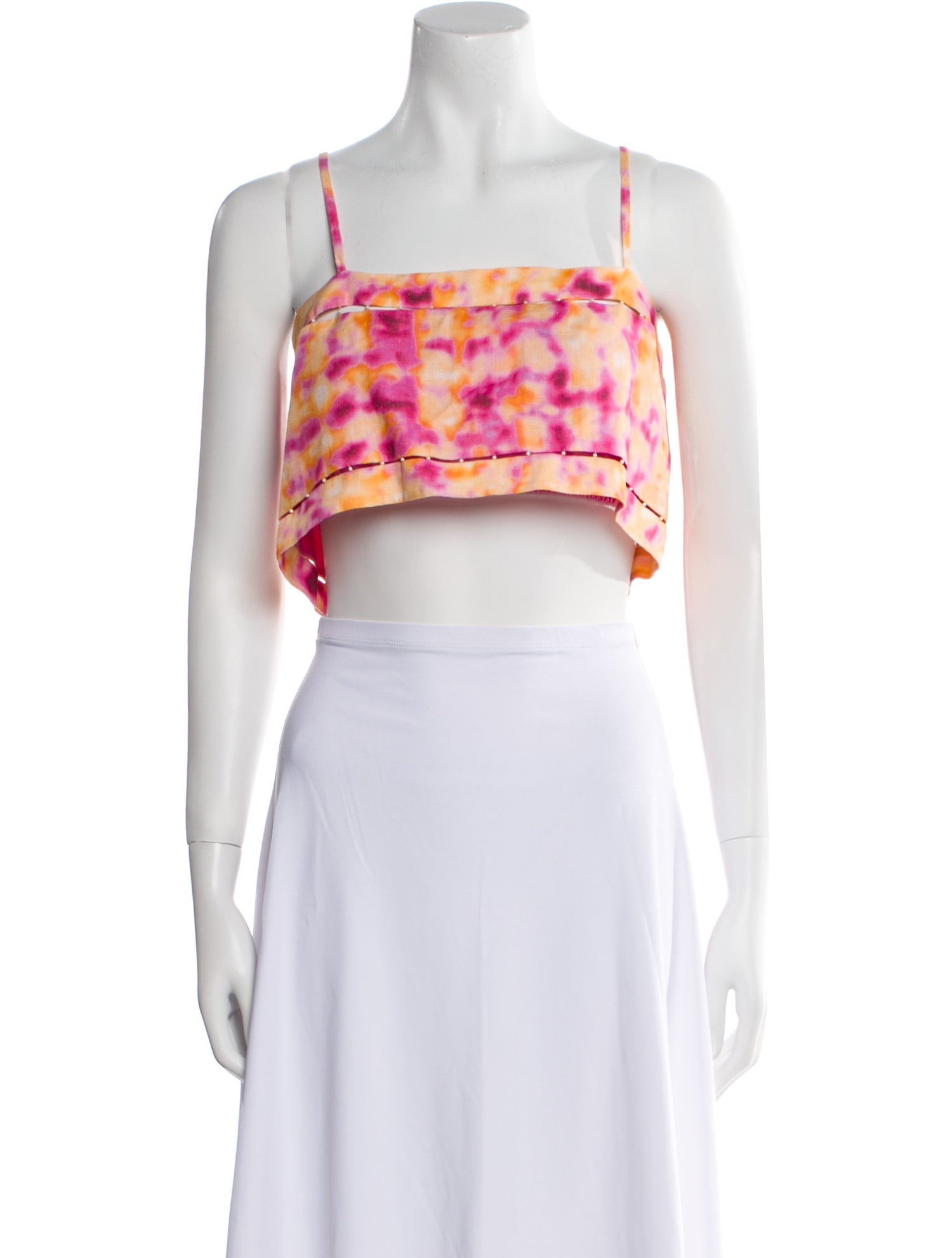 Alexis Linen Printed Crop Top