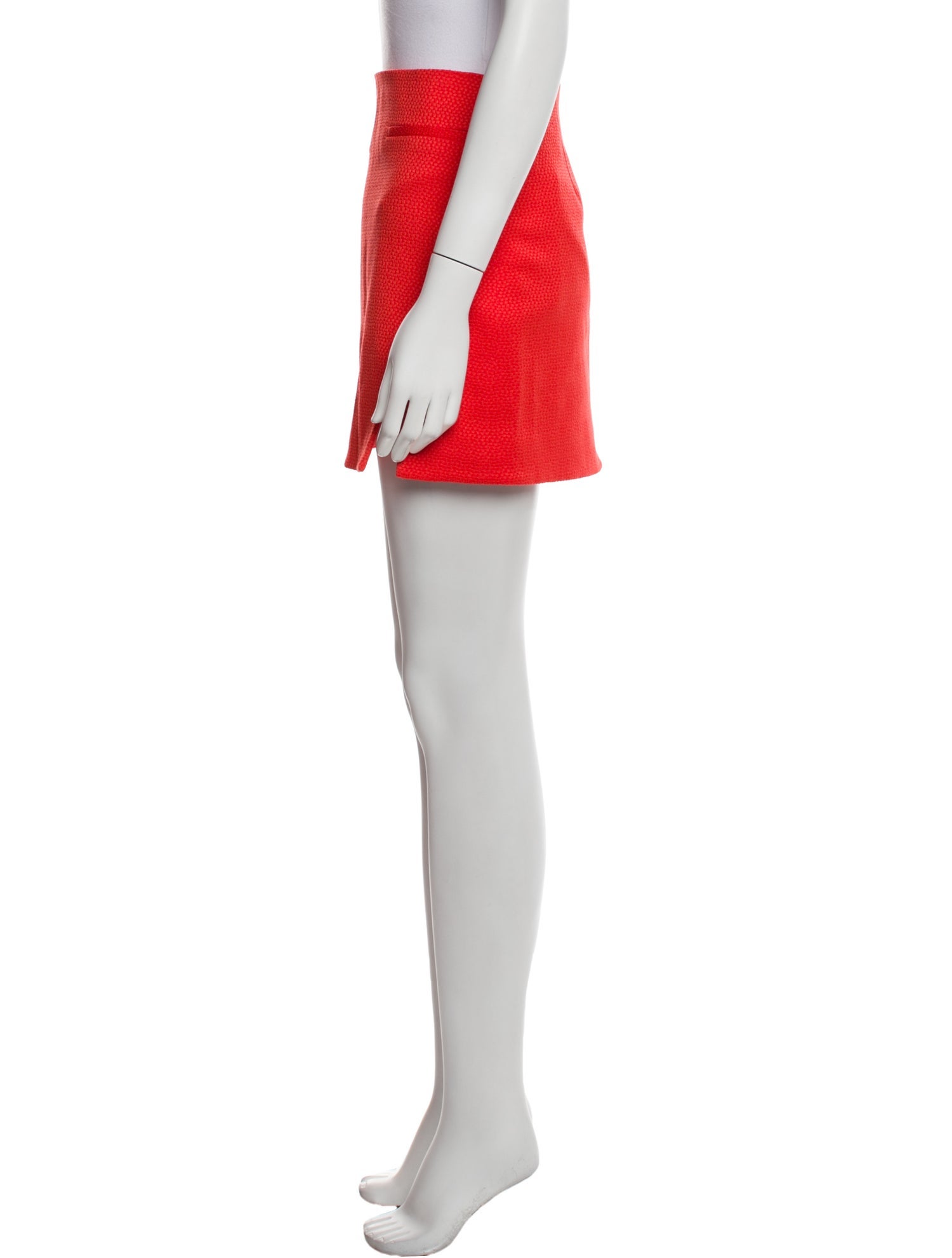 Alexis Raw-Edge Trim Mini Skirt