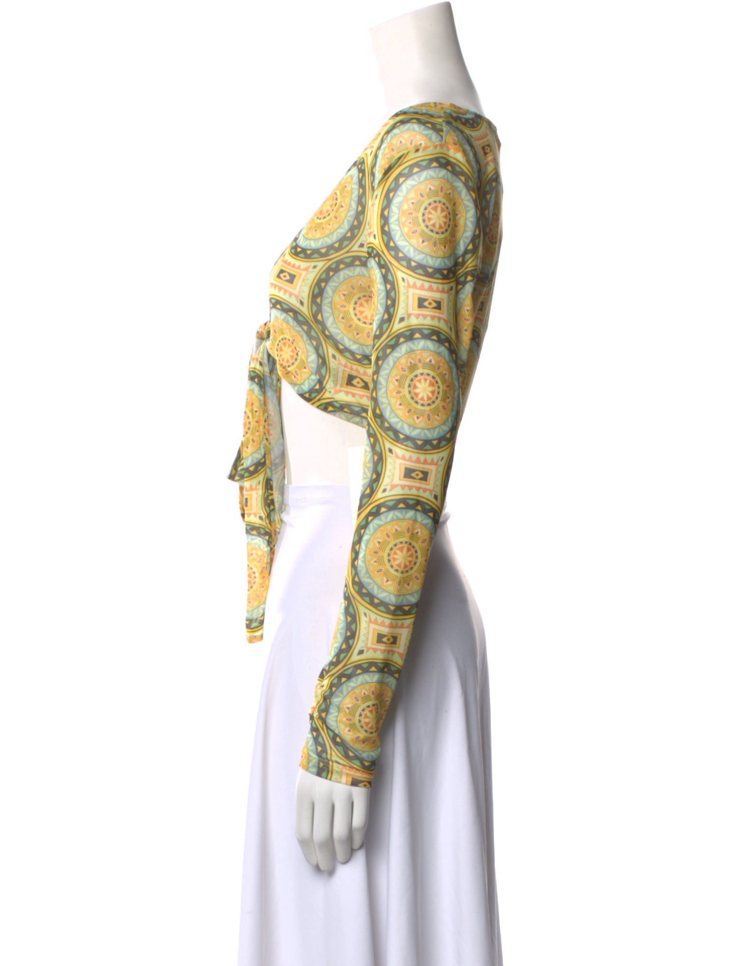 Alexis Paisley Print V-Neck Crop Top w/ Tags