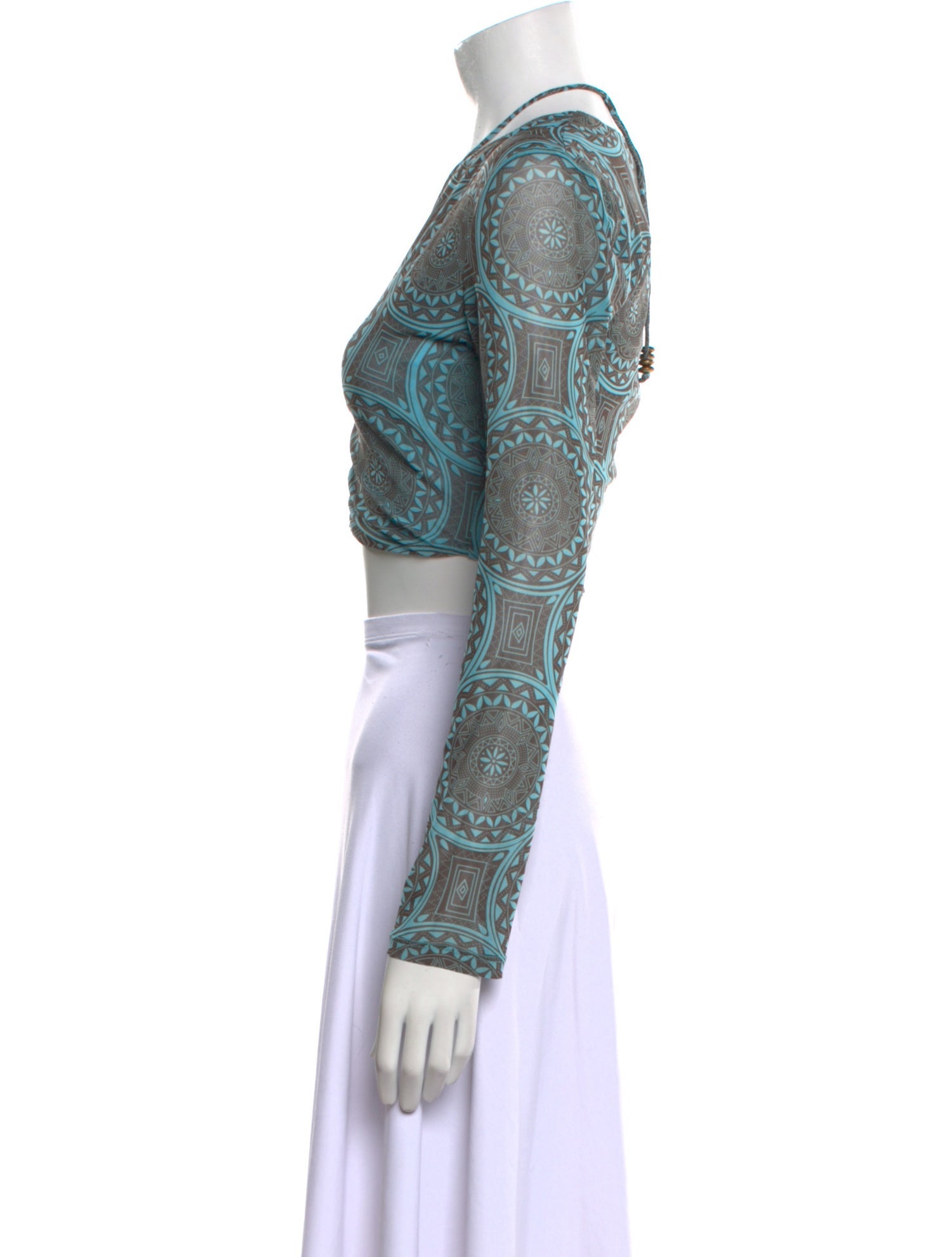 Alexis Paisley Print V-Neck Crop Top w/ Tags