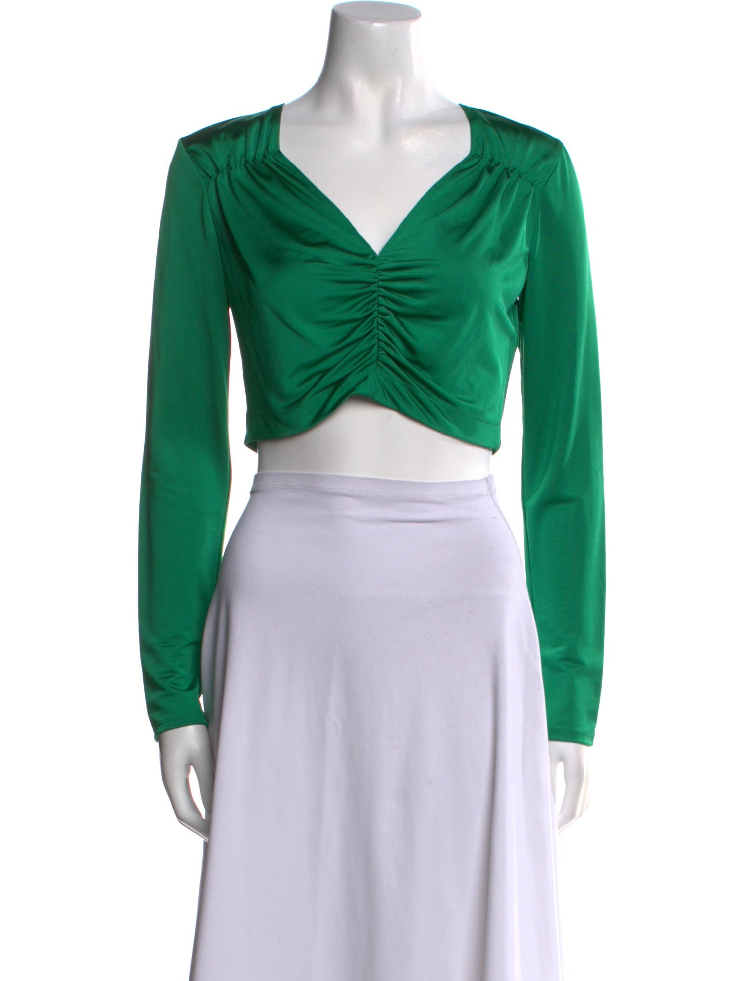 Alexis V-Neck Long Sleeve Crop Top