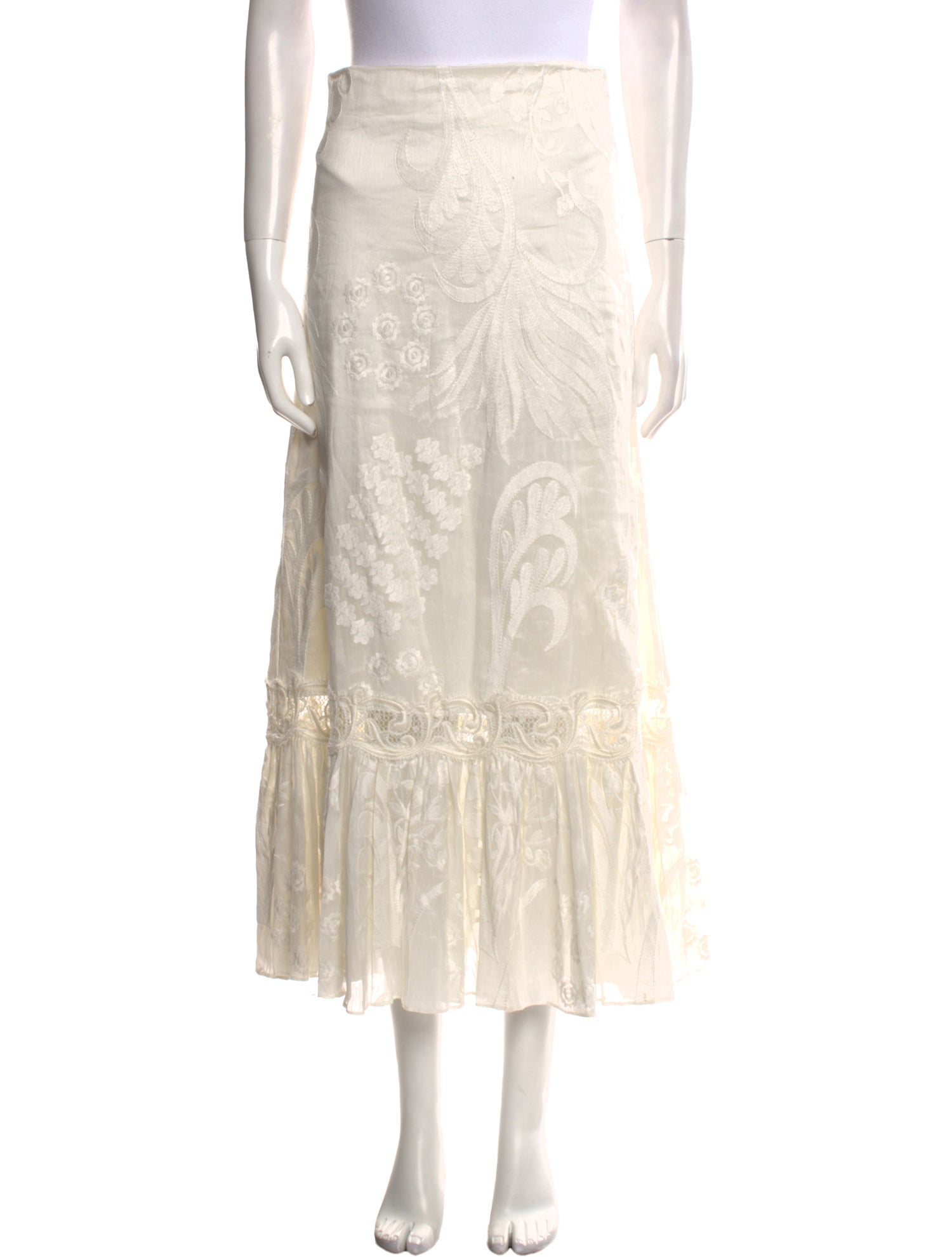 Alexis Linen Midi Length Skirt