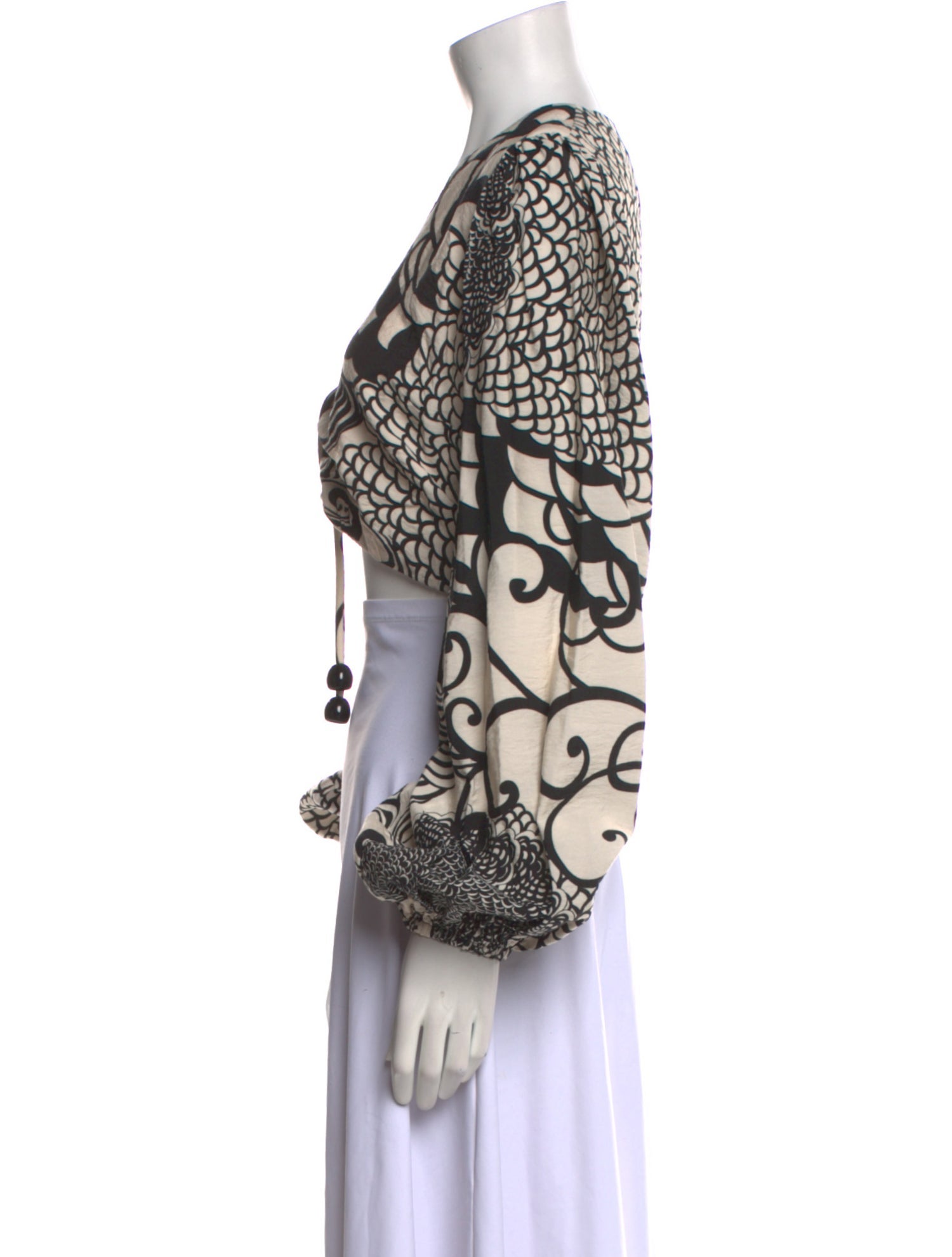 Alexis Printed V-Neck Crop Top