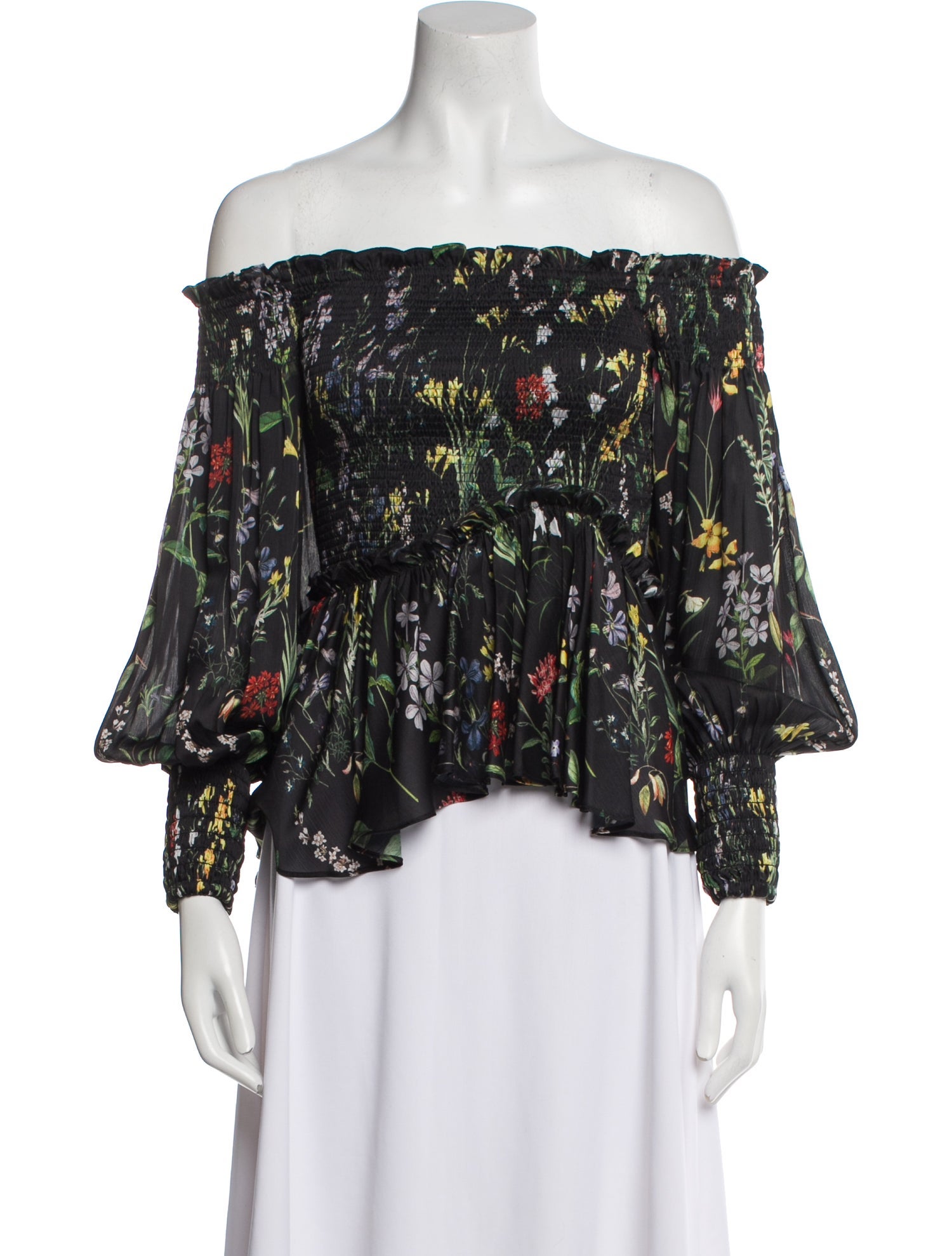 Alexis Floral Print Off-The-Shoulder Blouse