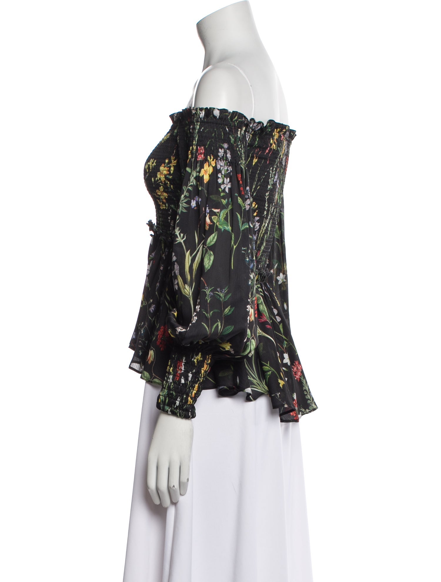 Alexis Floral Print Off-The-Shoulder Blouse