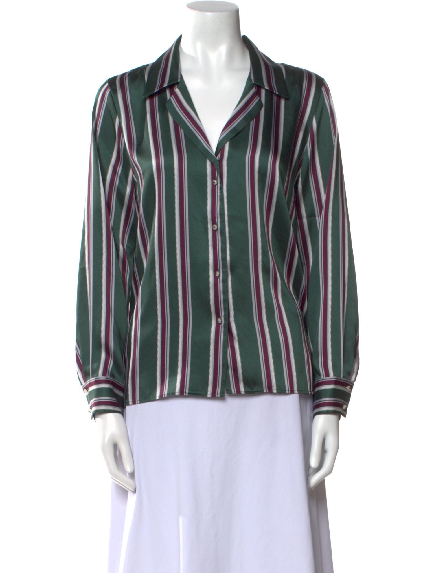 Alexis Striped Long Sleeve Button-Up Top