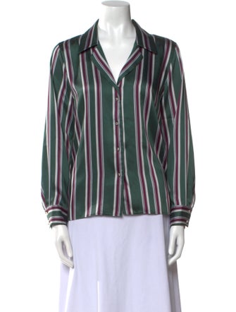 Alexis Striped Long Sleeve Button-Up Top