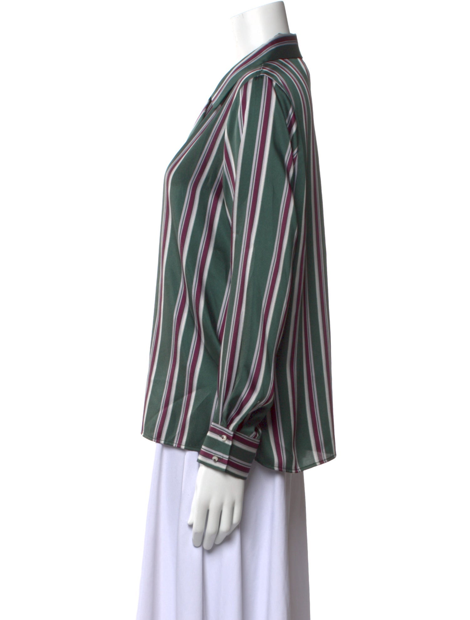 Alexis Striped Long Sleeve Button-Up Top