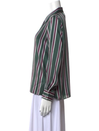 Alexis Striped Long Sleeve Button-Up Top