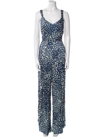 Alexis Animal Print V-Neck Jumpsuit