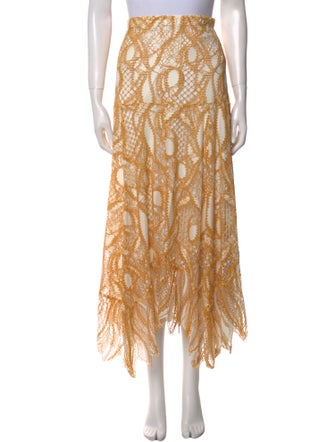 Alexis Lace Pattern Midi Length Skirt