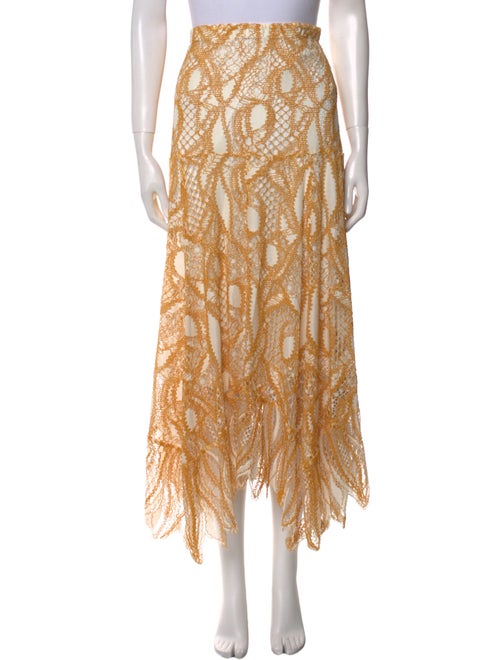 Alexis Lace Pattern Midi Length Skirt