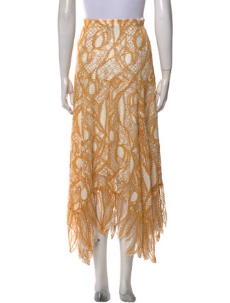 Alexis Lace Pattern Midi Length Skirt