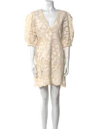 Alexis Lace Pattern Mini Dress