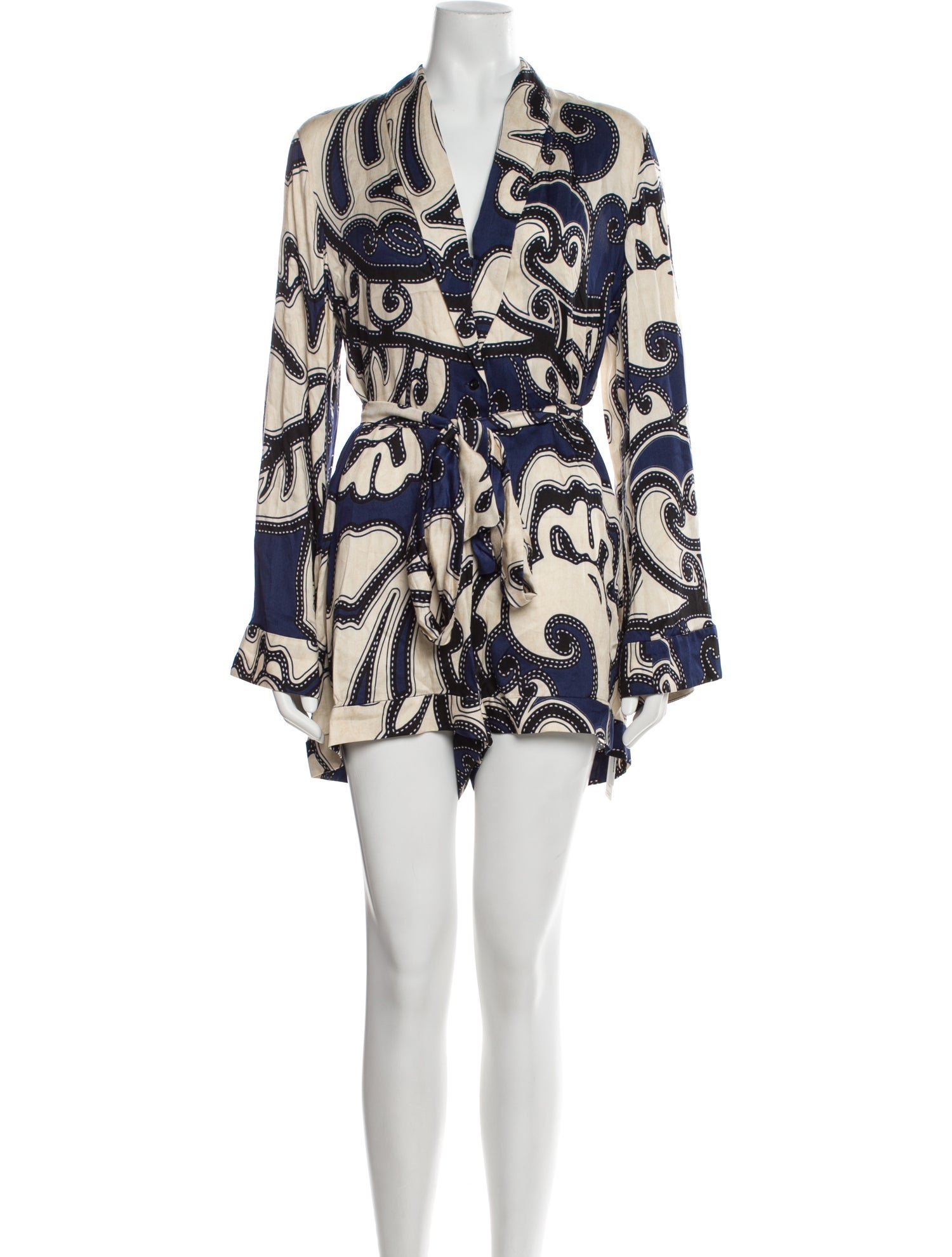 Alexis Printed V-Neck Romper